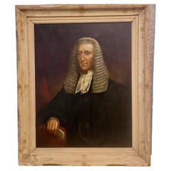 Un grande ritratto ad olio di un uomo del clero inglese della fine del 18° secolo.