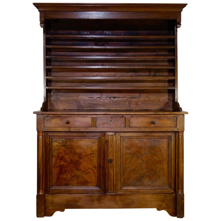 An 18th Century French Farmhouse Walnut Kitchen Dresser Empire
