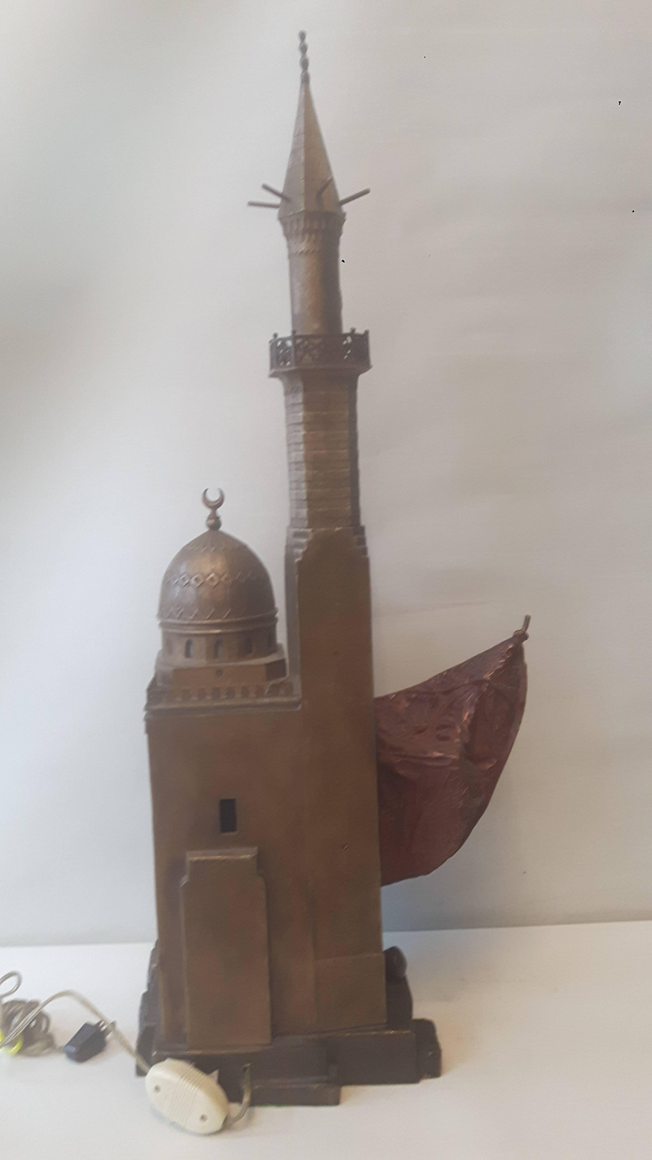 Peint à froid Grande mosquée Bergman de la fin du XIXe siècle en vente