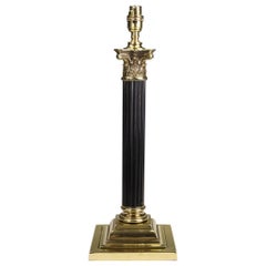 Used A Large Late 19th Century British Corinthian Column Table Lamp