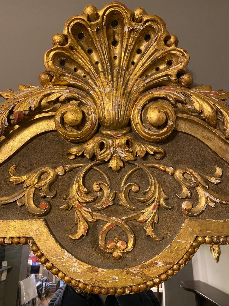 Large Late 19th Century French Gold Gilt Mirror For Sale at 1stDibs ...