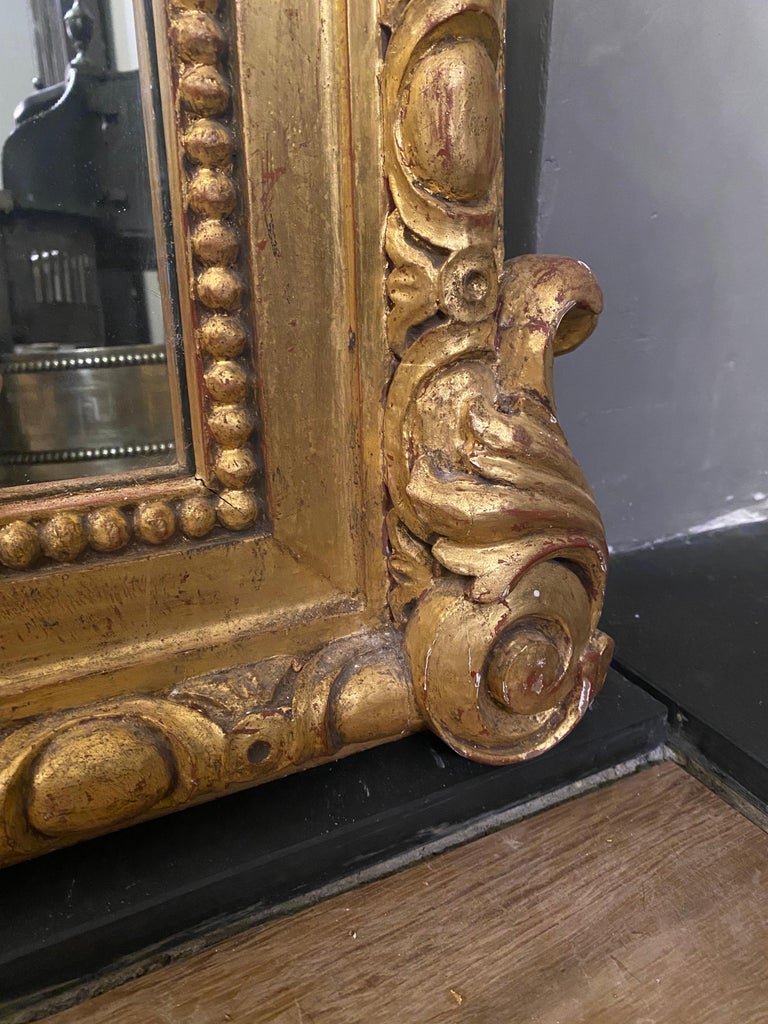Large Late 19th Century French Gold Gilt Mirror For Sale at 1stDibs ...