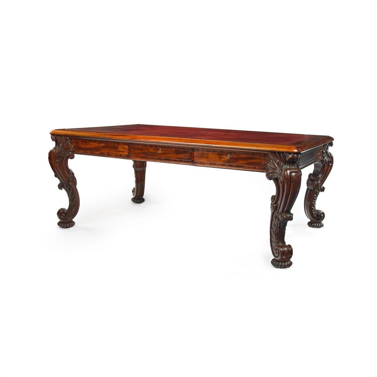A large late Regency mahogany partner’s library table attributed to Gillows For Sale 4