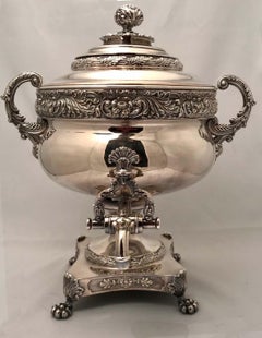A Large Late Regency Period Sheffield  Tea Urn