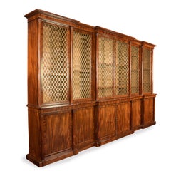 Large Late Regency Six Door Mahogany Bookcase Attributed to Gillows
