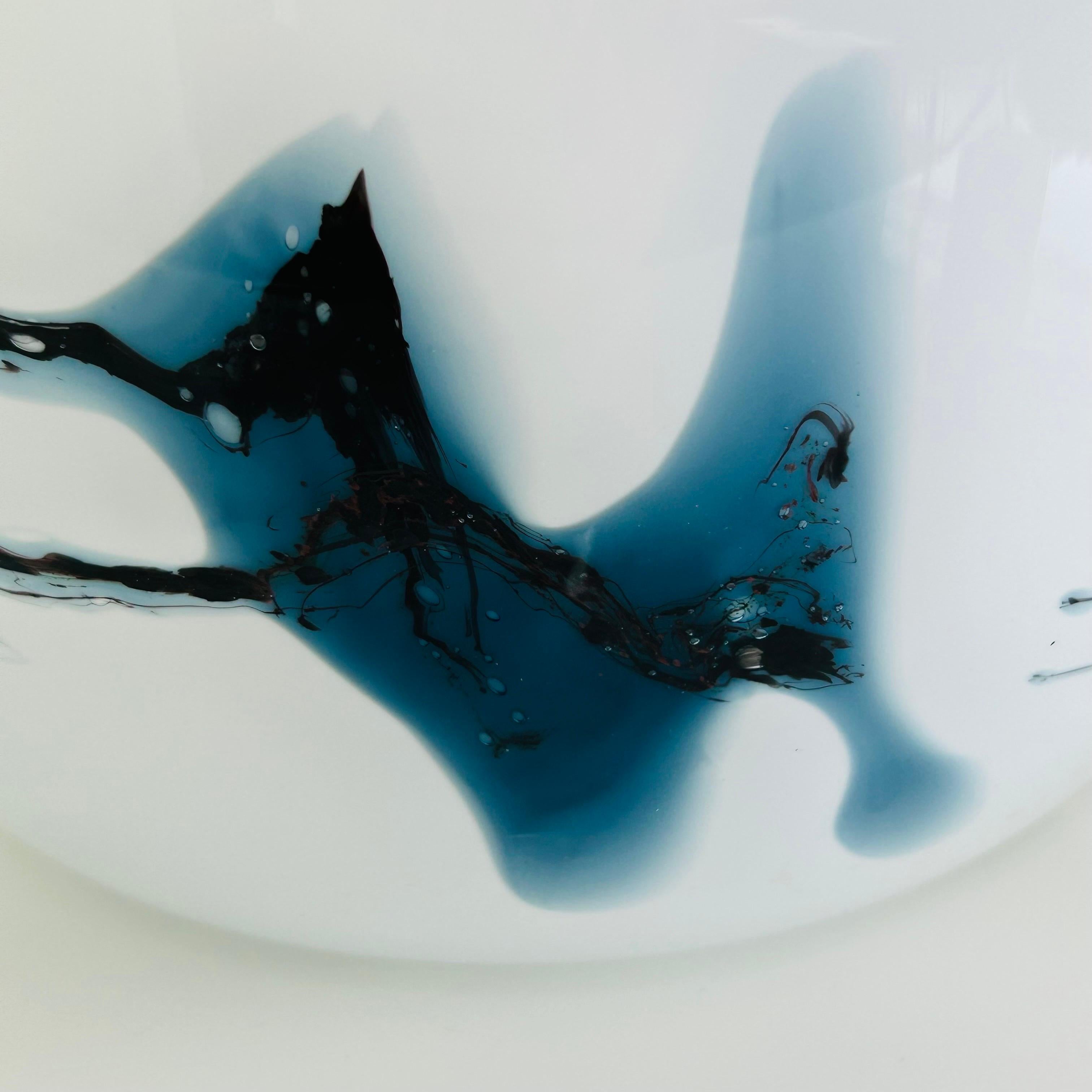 A large lidded glass bowl by Michael Bang for Holmegaard, Denmark For Sale 5
