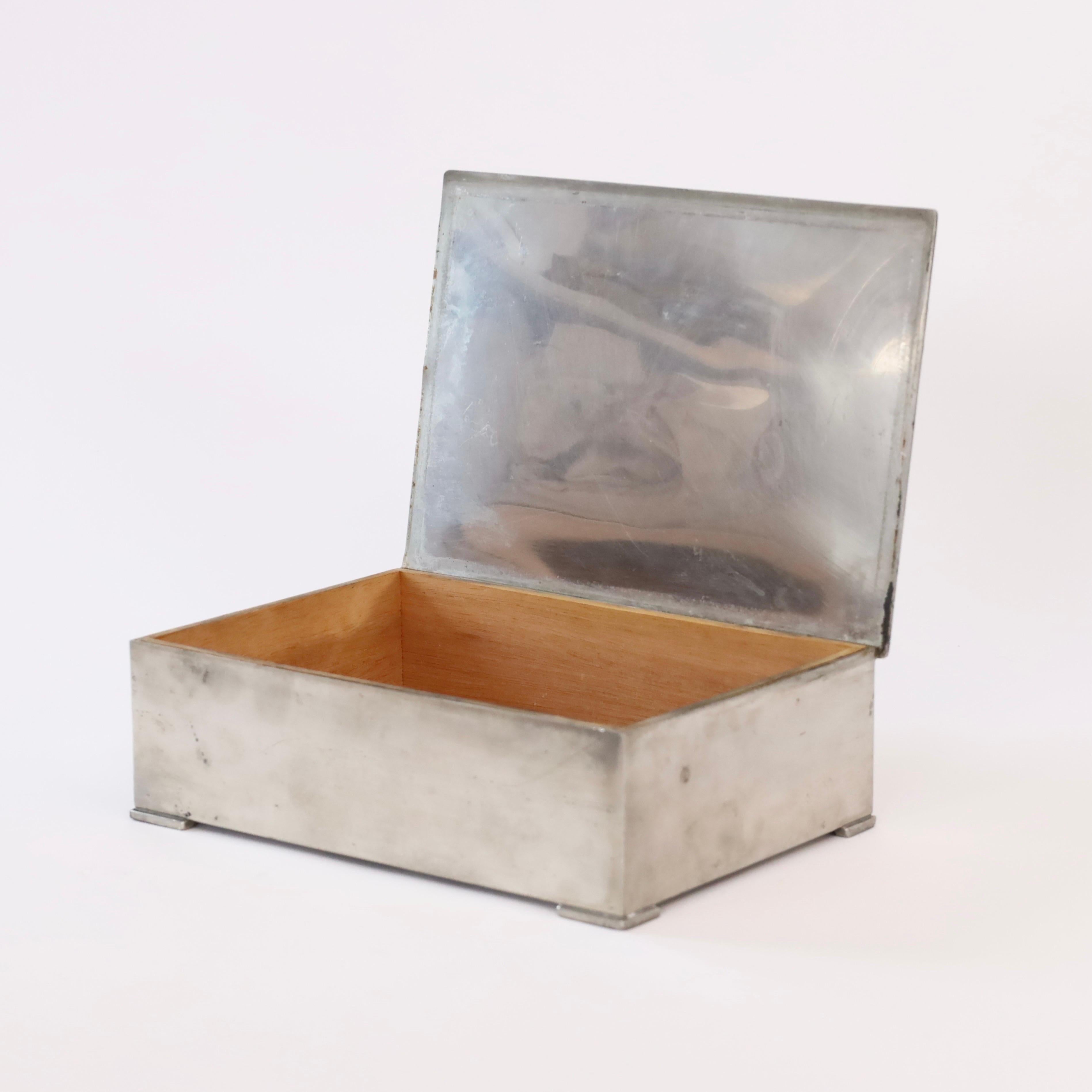 A large lidded Pewter box by Just Andersen, 1950s, Denmark 2