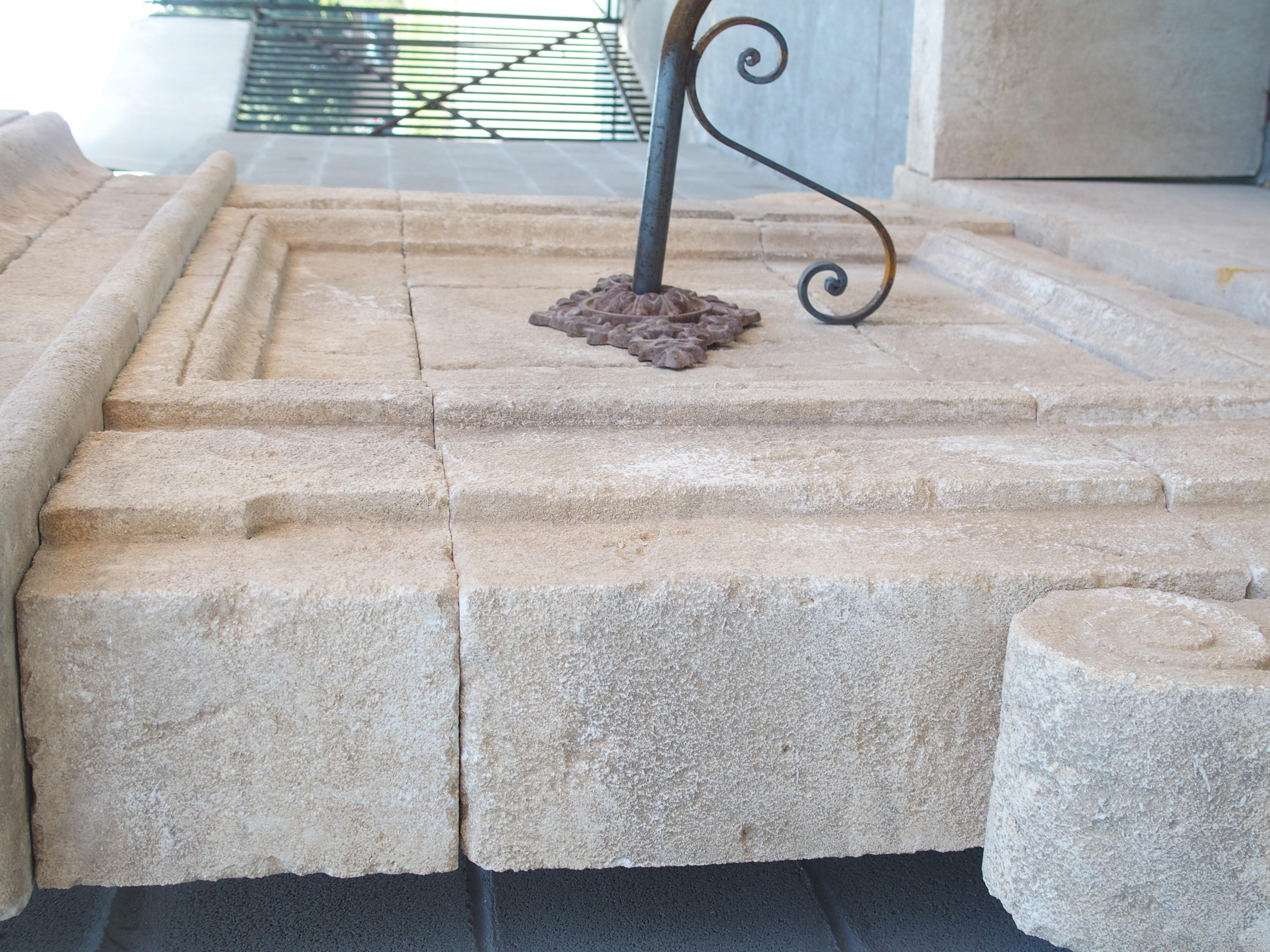 Large Limestone Wall Fountain from The Vaucluse, Provence France 4