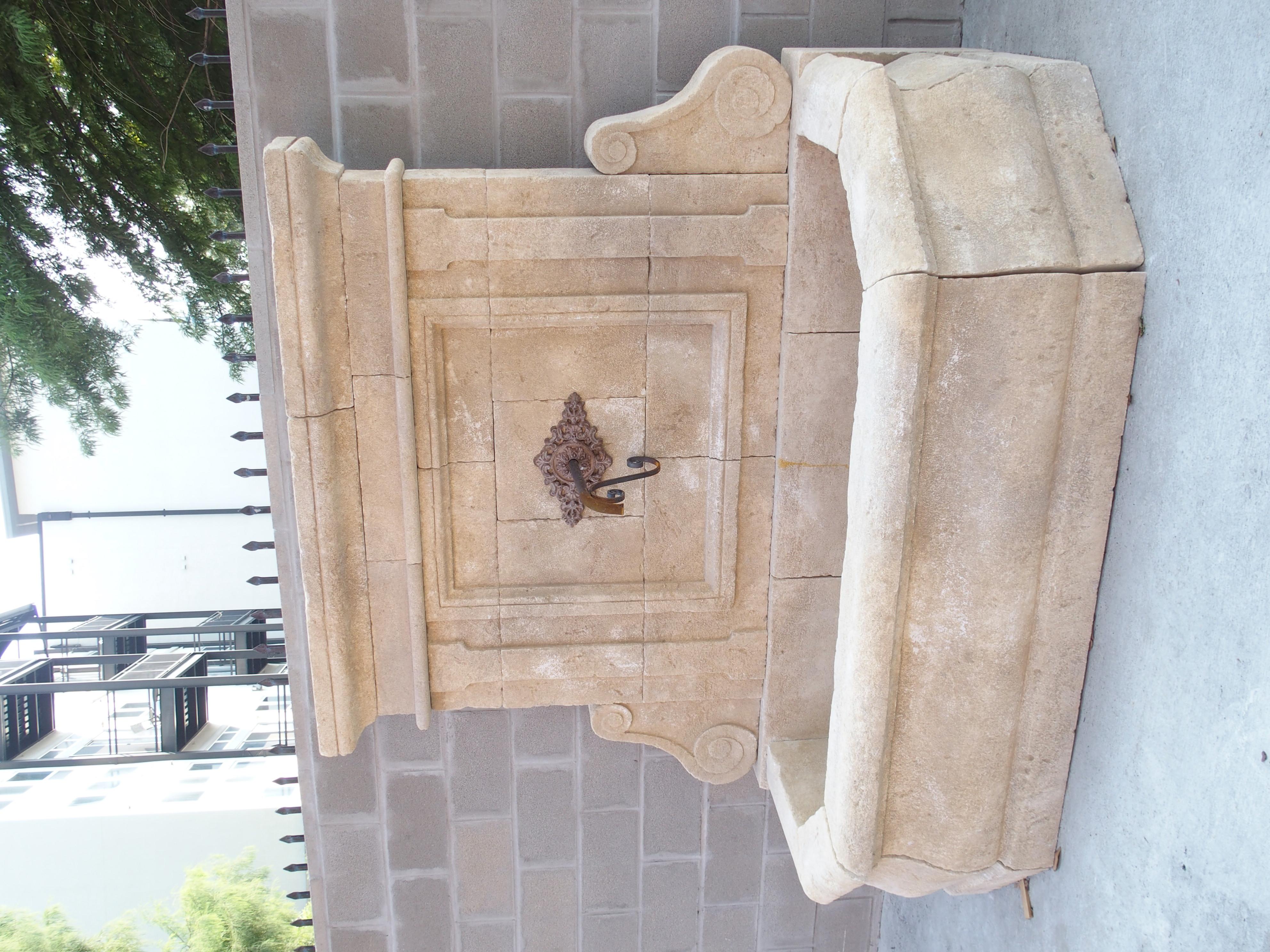 Large Limestone Wall Fountain from The Vaucluse, Provence France 7