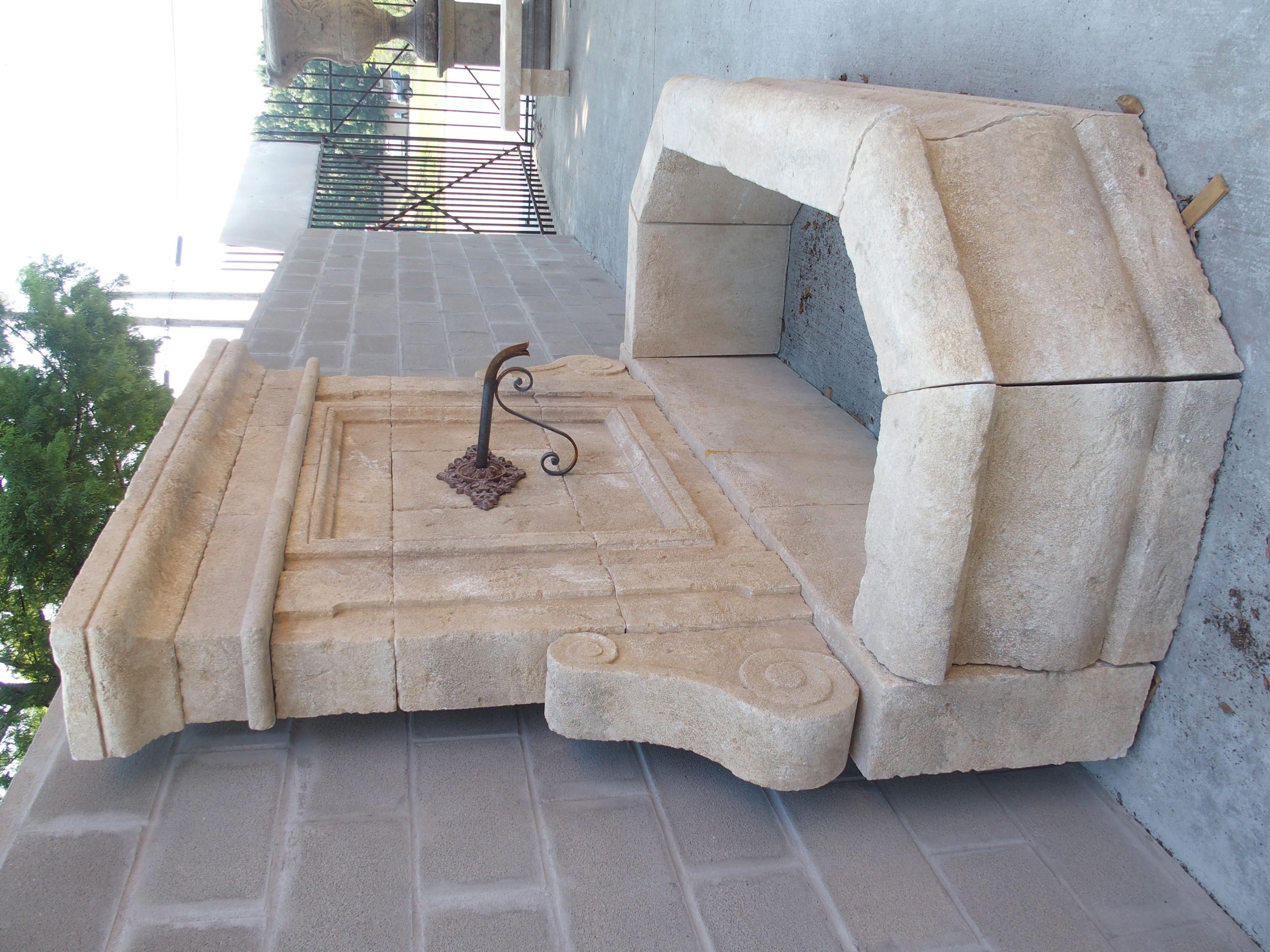 Large Limestone Wall Fountain from The Vaucluse, Provence France 2