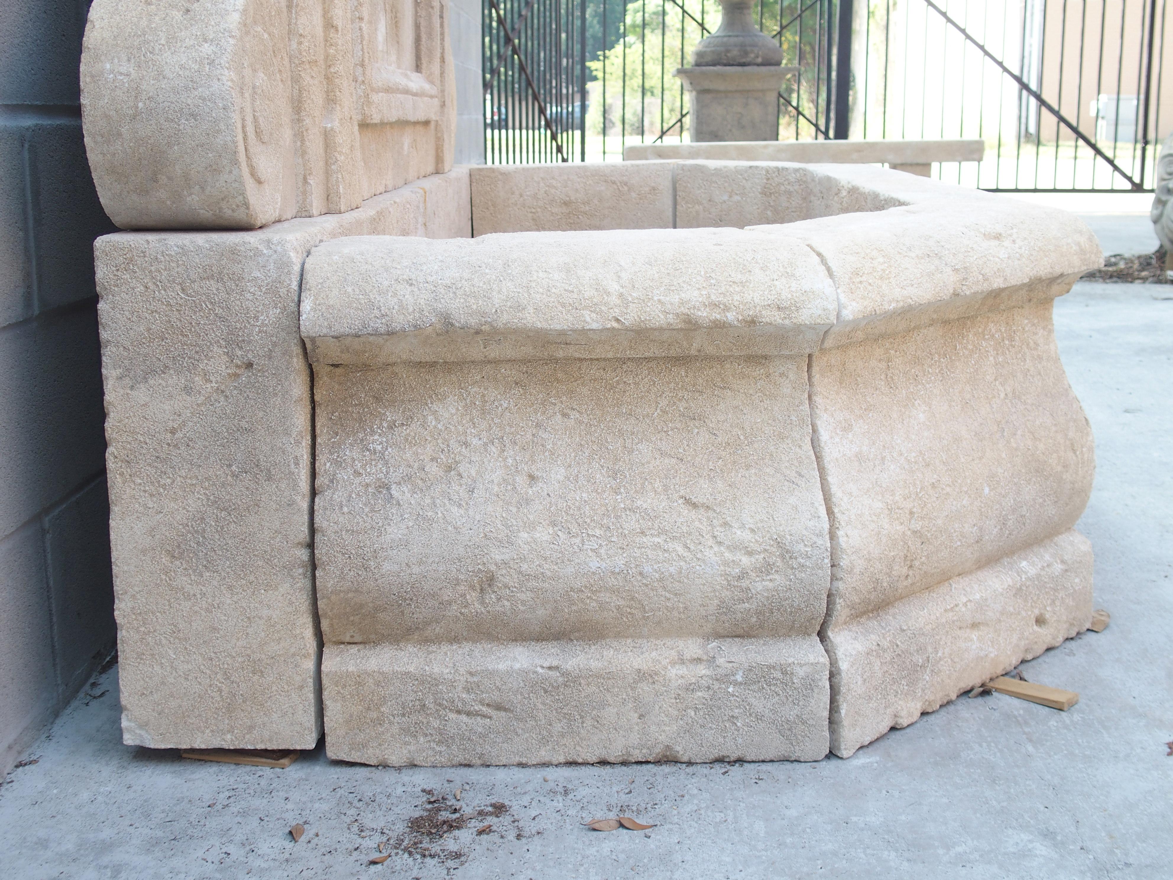 Large Limestone Wall Fountain from The Vaucluse, Provence France 3