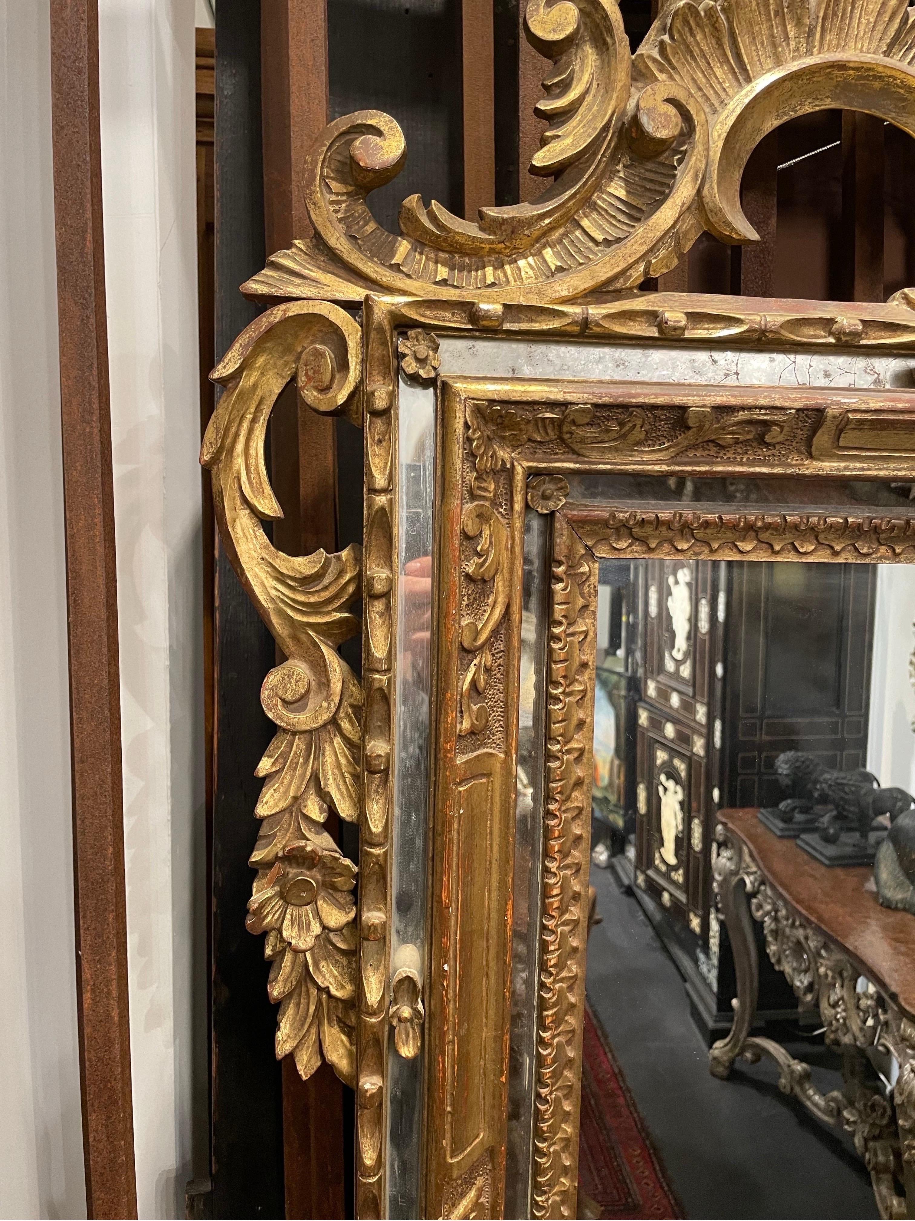 Grand miroir de cheminée de style Louis XV, français, 19ème siècle Bon état - En vente à ARMADALE, VIC