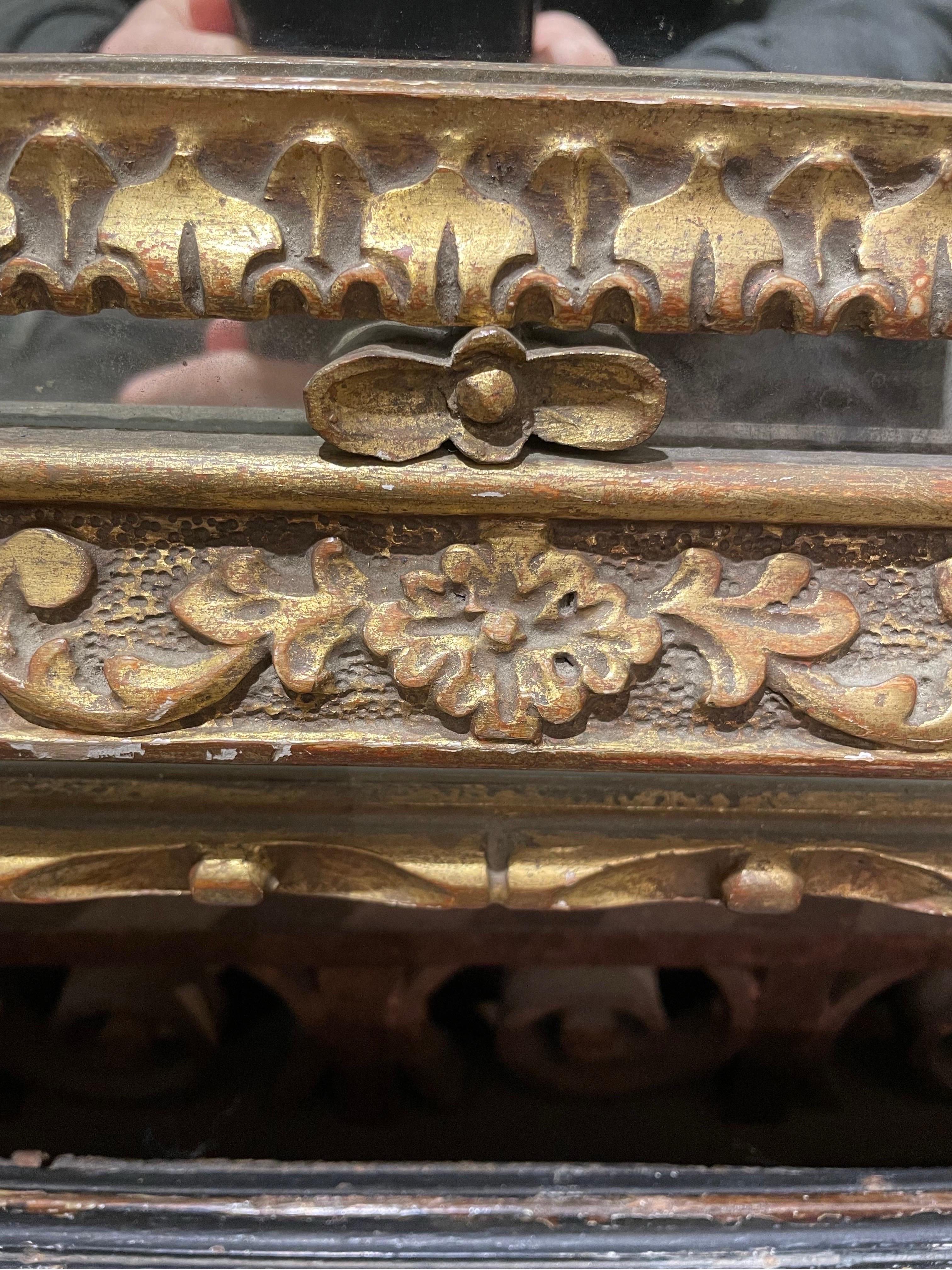 Grand miroir de cheminée de style Louis XV, français, 19ème siècle en vente 2
