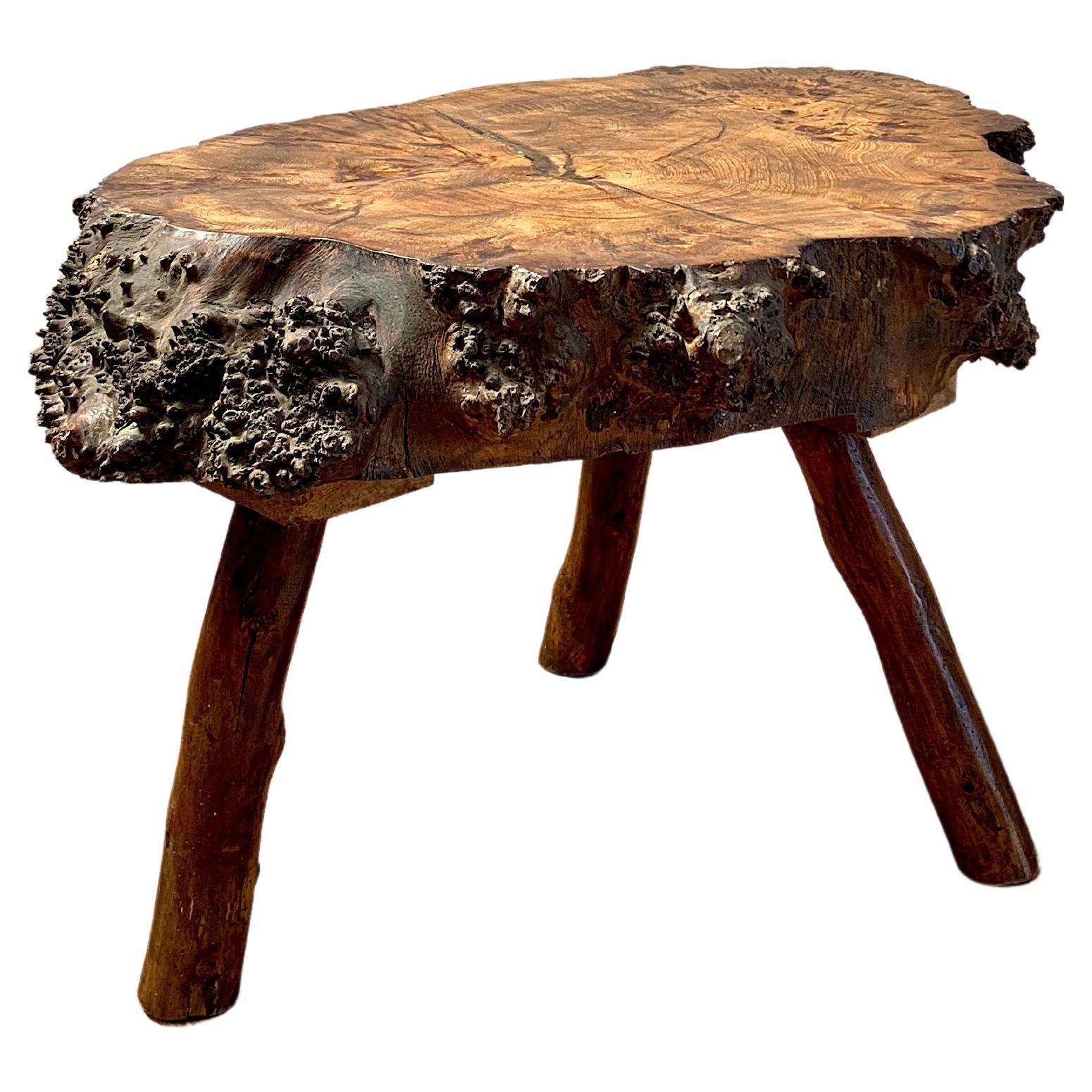 A Large Low Root Tripod Table  For Sale