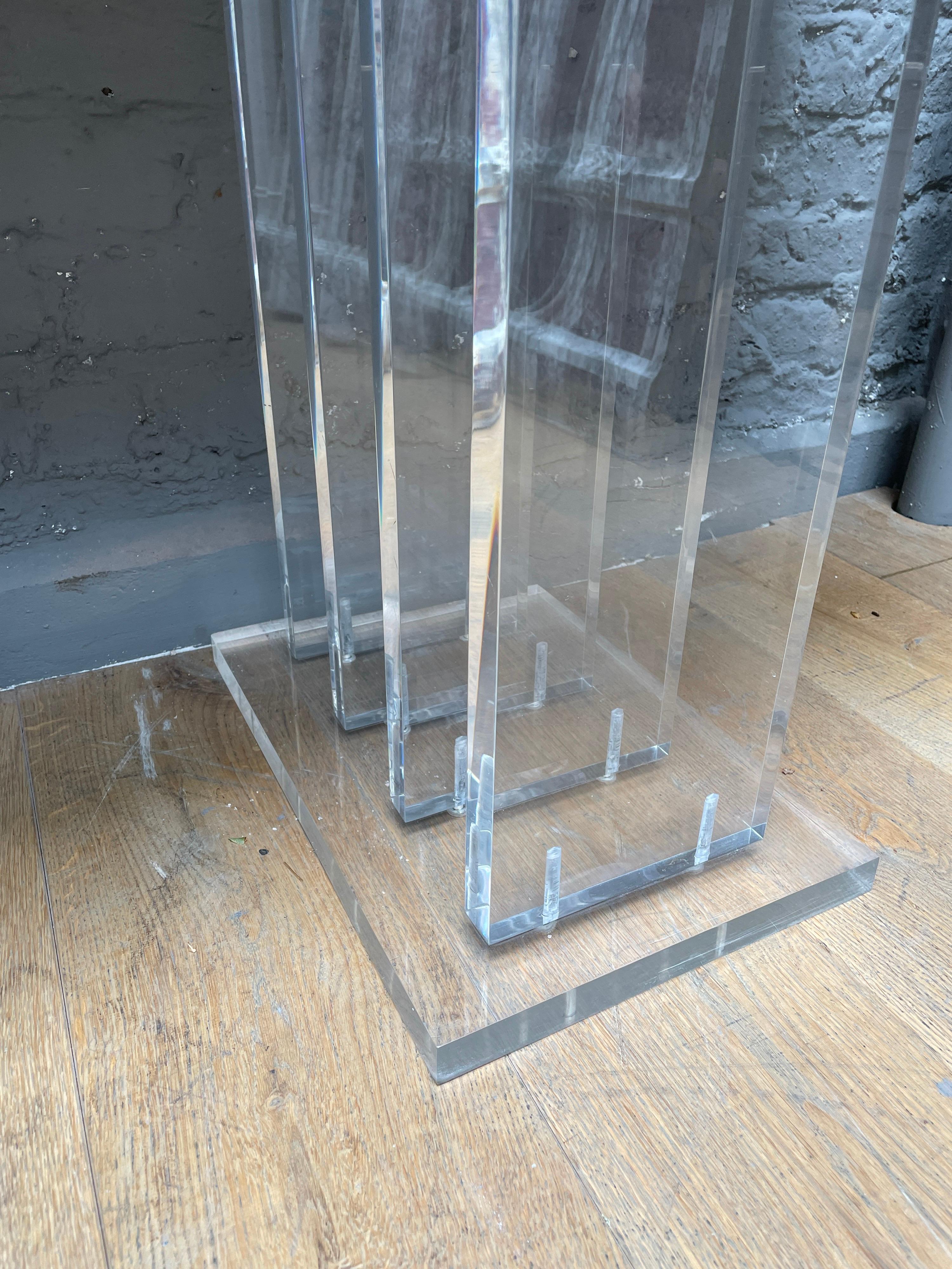 Large Lucite and Epoxy Console Table In Good Condition For Sale In London, GB