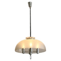 Used A Large Lucite SPACE-AGE Ceiling Fixture LAMP by GUZZINI,  Italy 1960