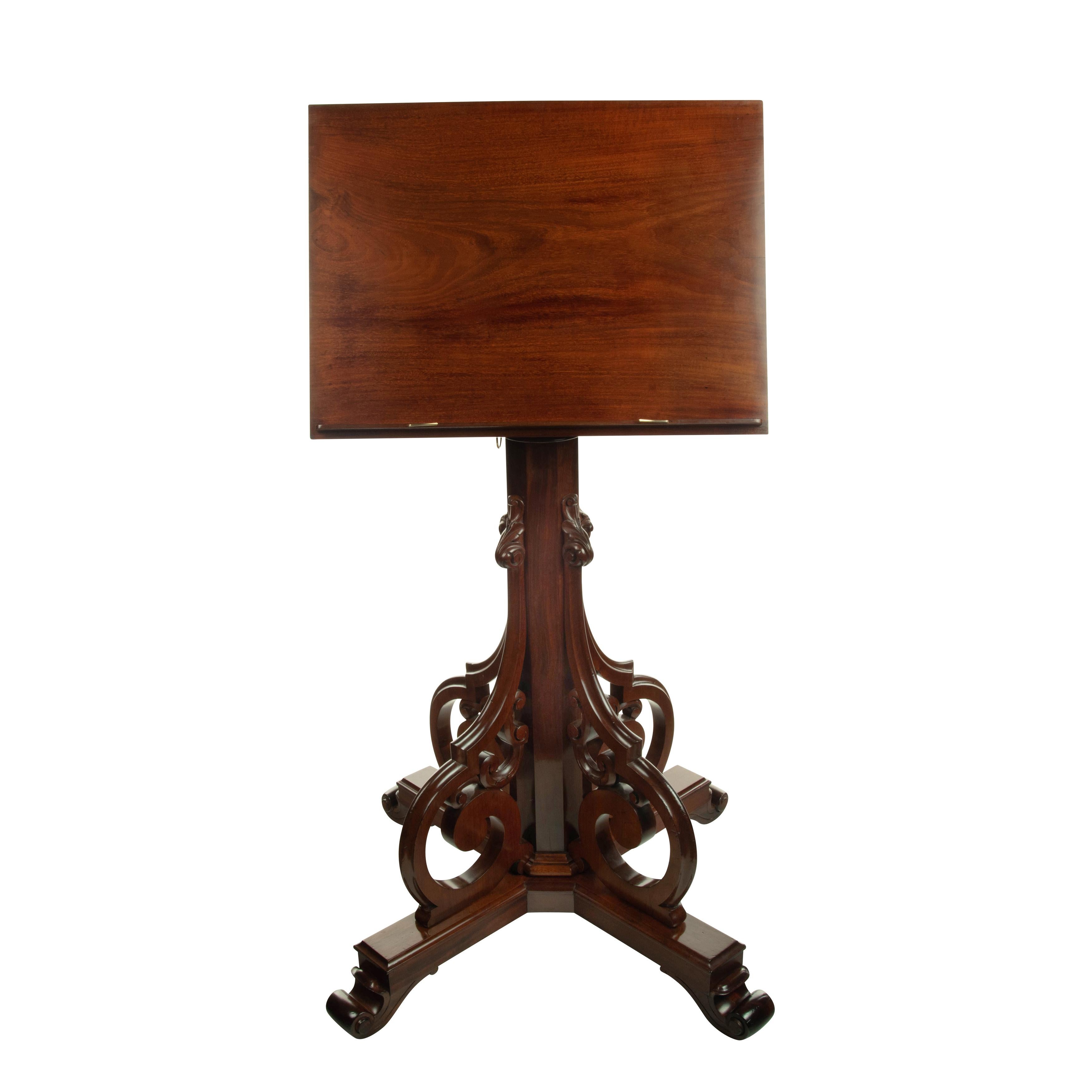 Large Mahogany Lectern by Yabsley of Plymouth For Sale 7