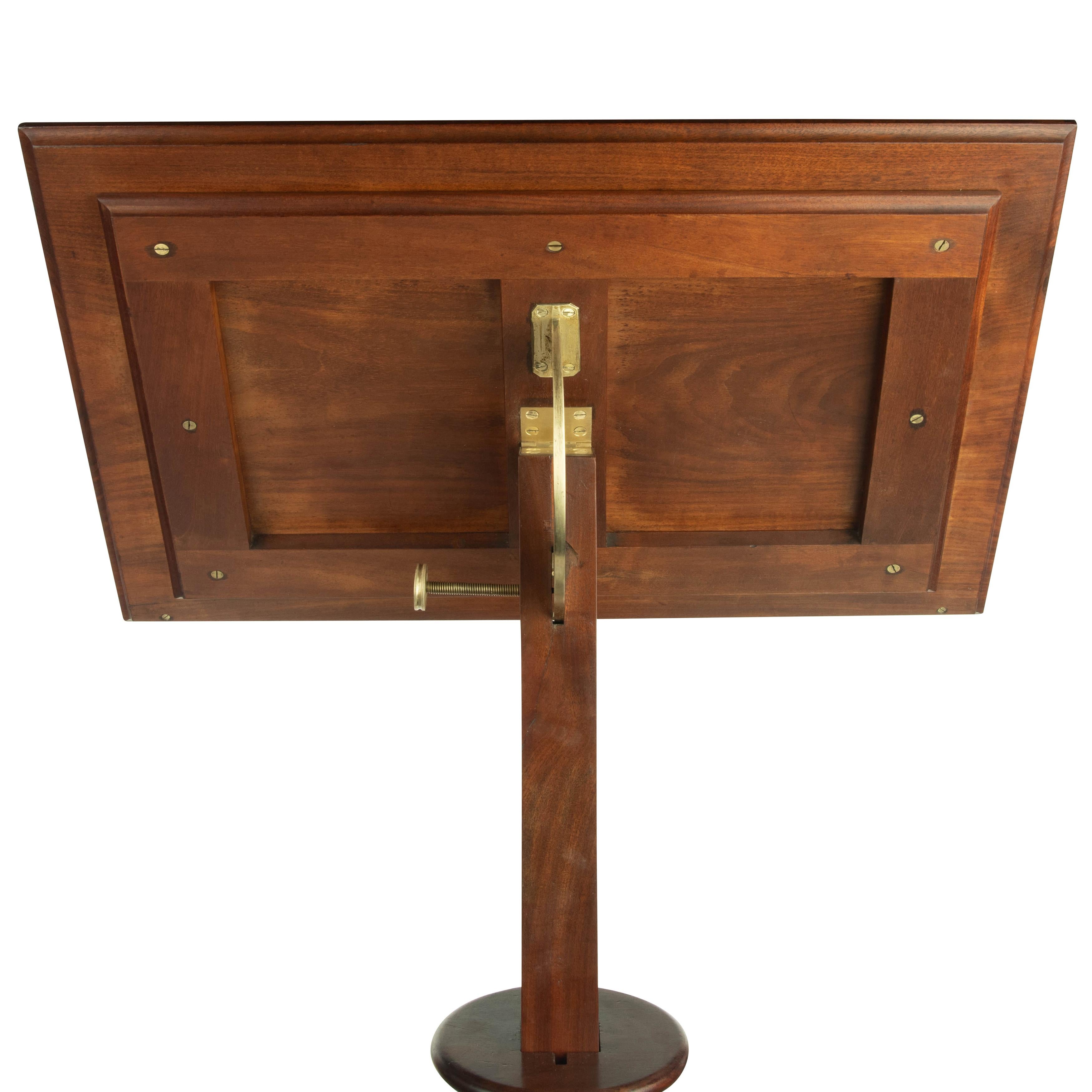 European Large Mahogany Lectern by Yabsley of Plymouth For Sale