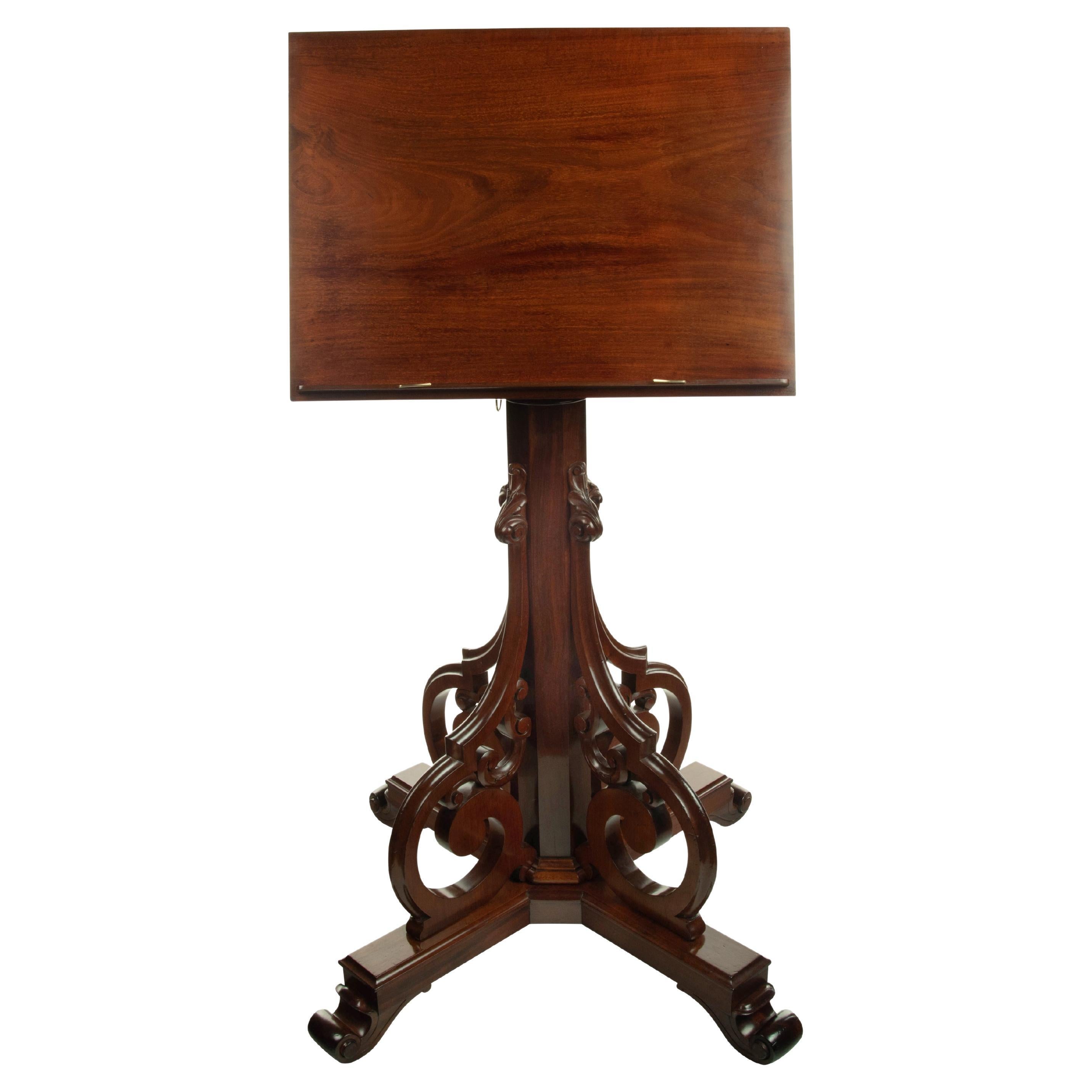 Large Mahogany Lectern by Yabsley of Plymouth For Sale
