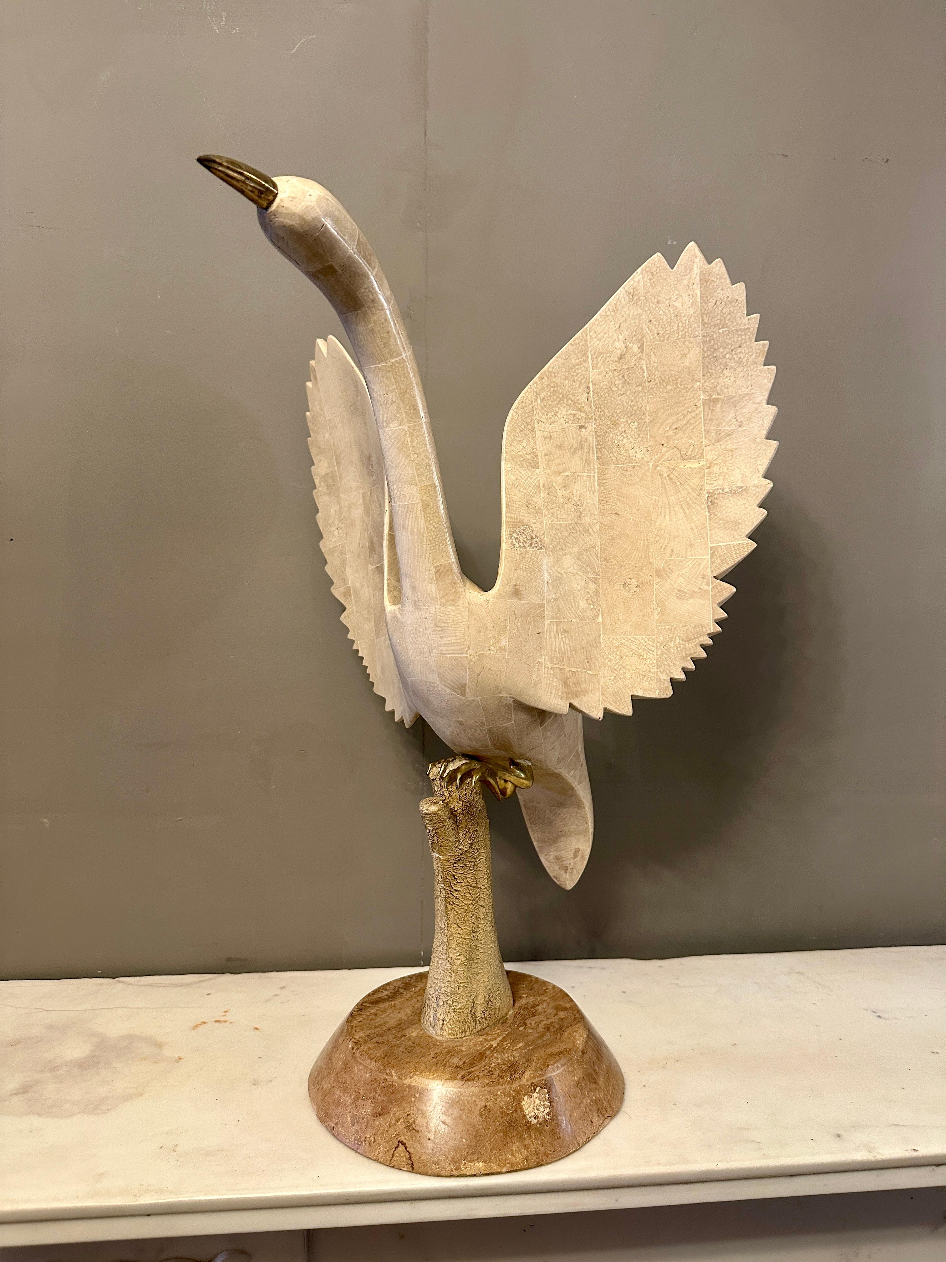 Una grande scultura di uccelli in marmo di Maitland Smith in vendita 4