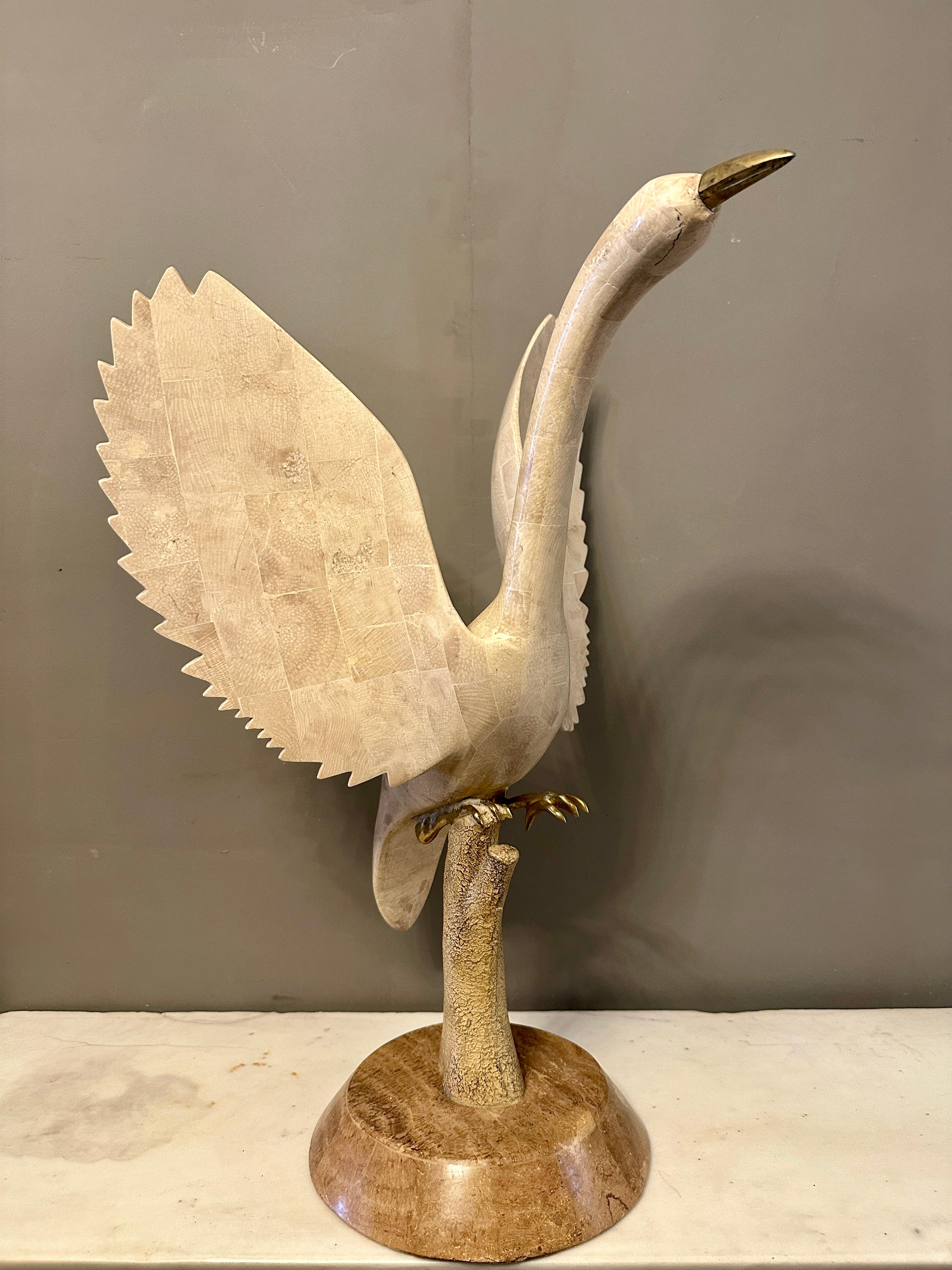 Una grande scultura di uccelli in marmo di Maitland Smith in vendita 6