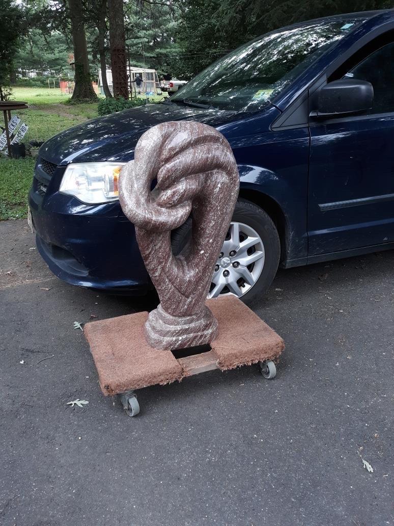 A Large Marble Mid Century Modern Abstract Sculpture  In Excellent Condition For Sale In Lambertville, NJ