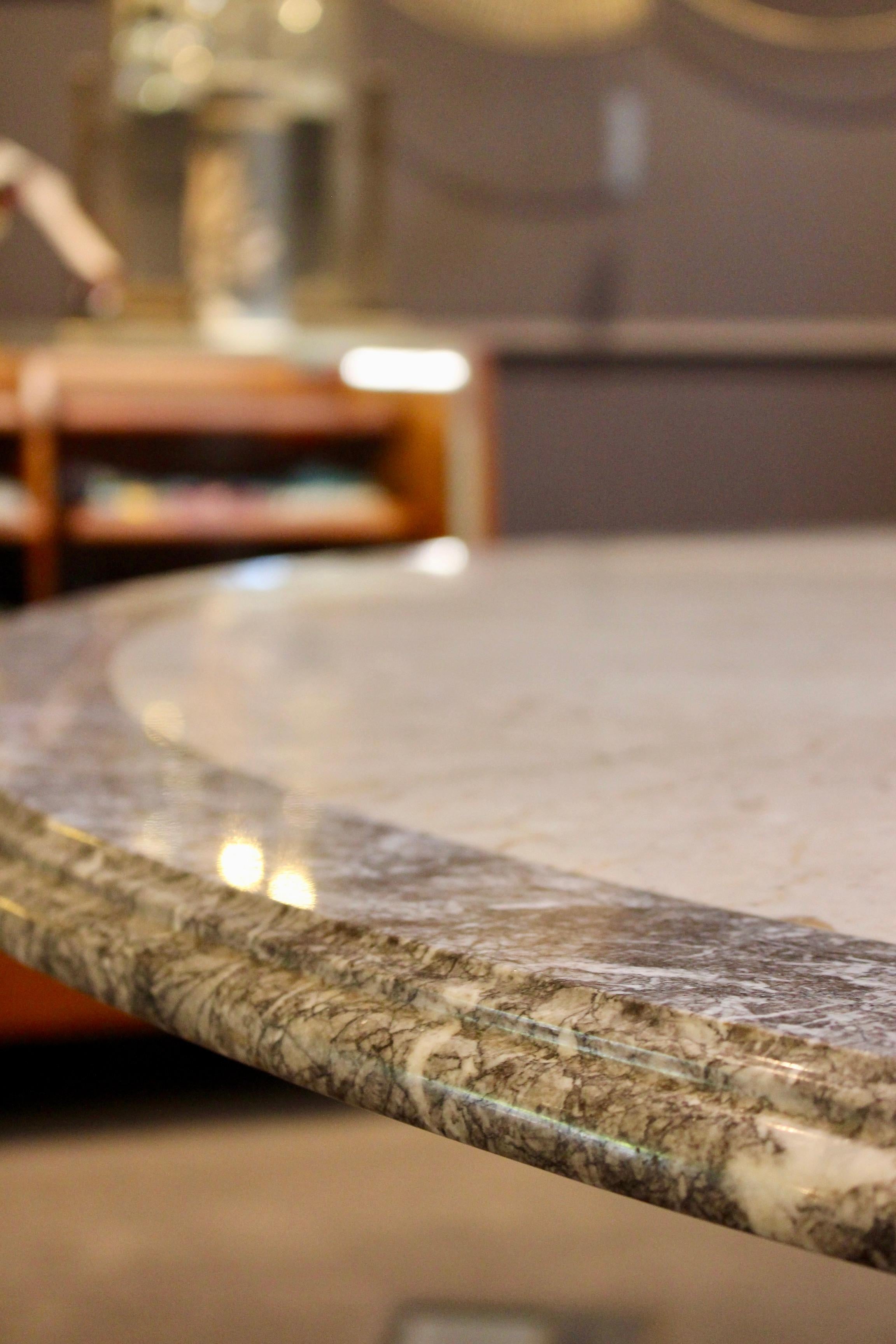 Unknown A Large Marble Top Circular Table, circa 1980 For Sale