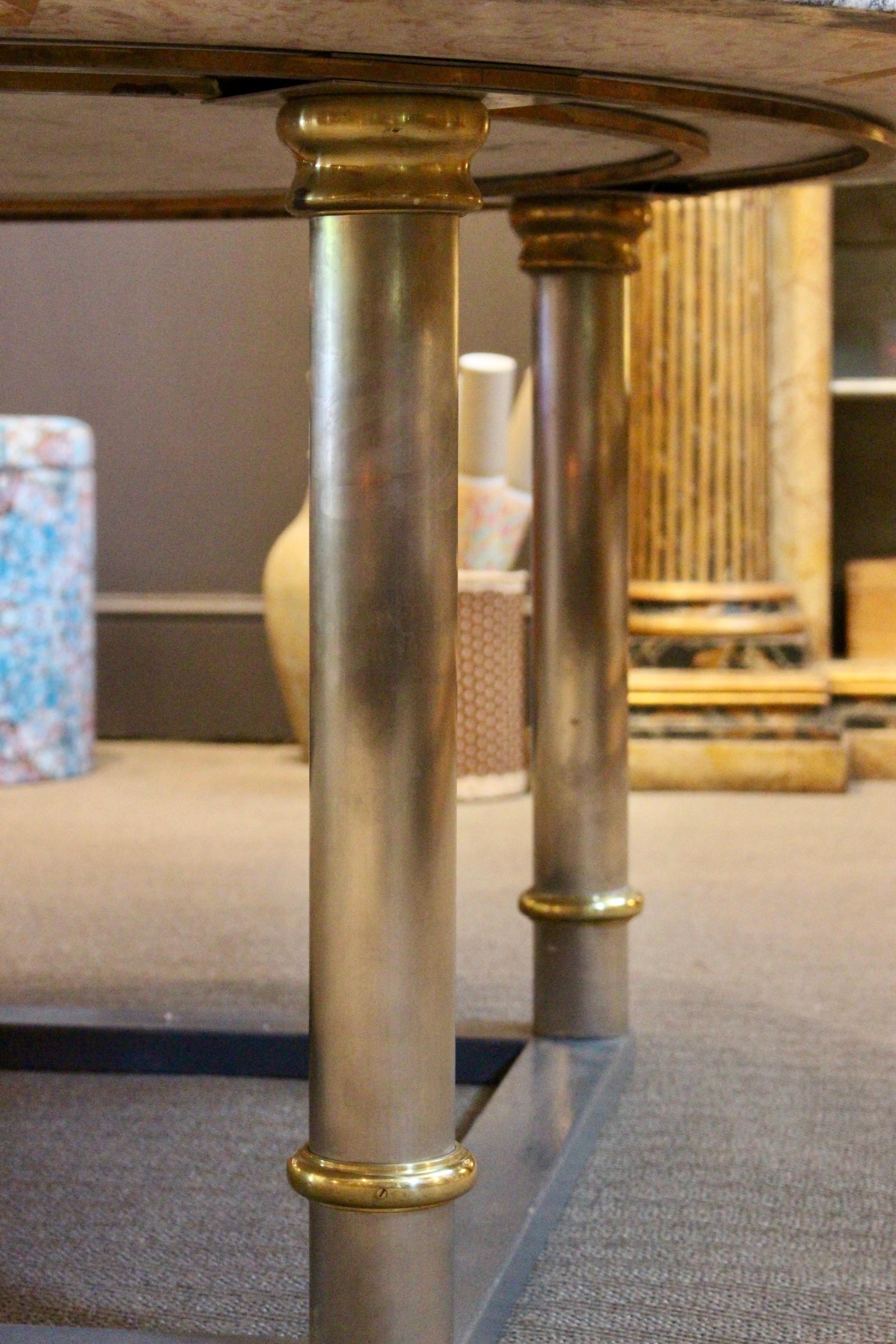 Late 20th Century A Large Marble Top Circular Table, circa 1980 For Sale