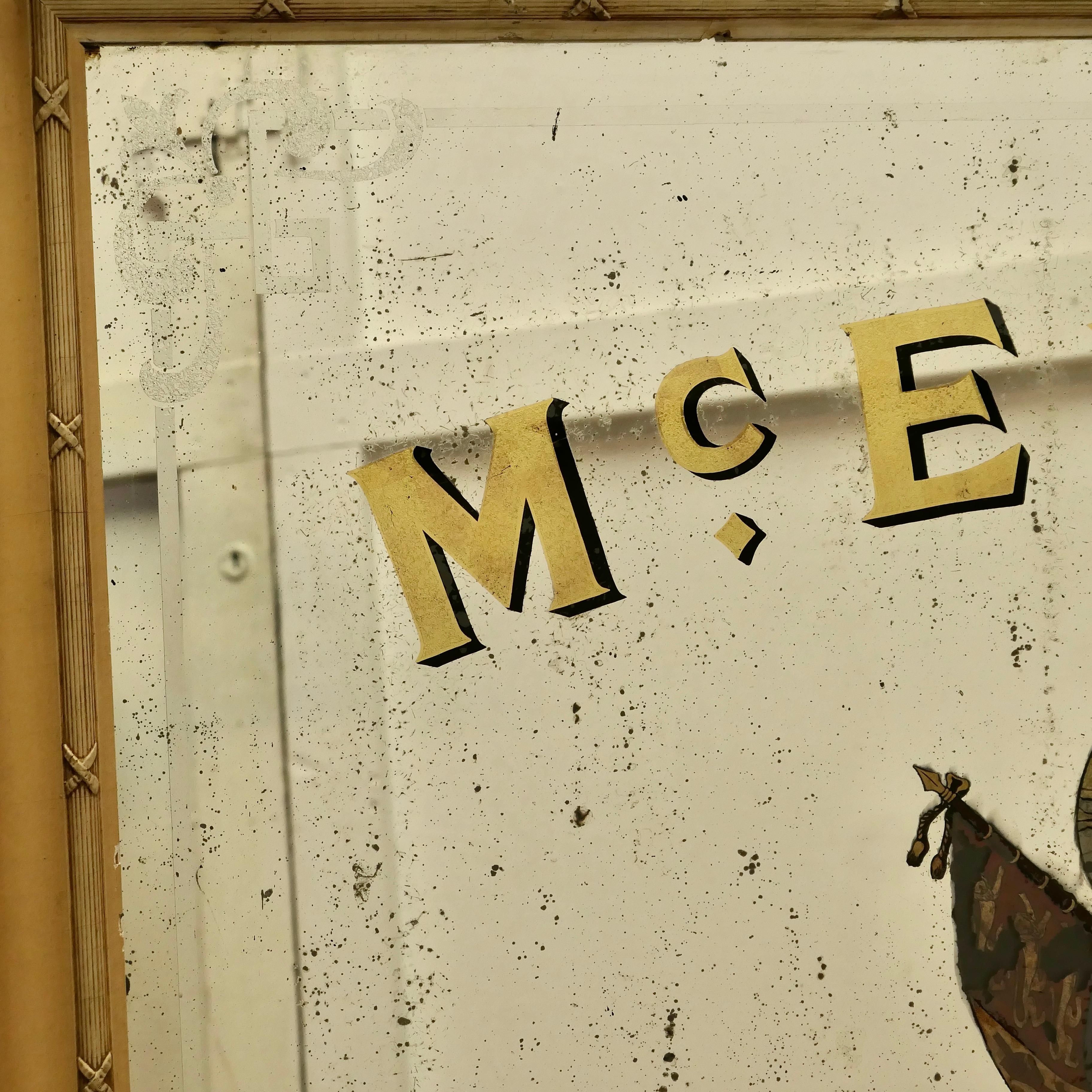 Artisanat Grand miroir publicitaire pour la bière indienne McEwan's Pale, miroir d'enseigne de pub pour McEwans  en vente