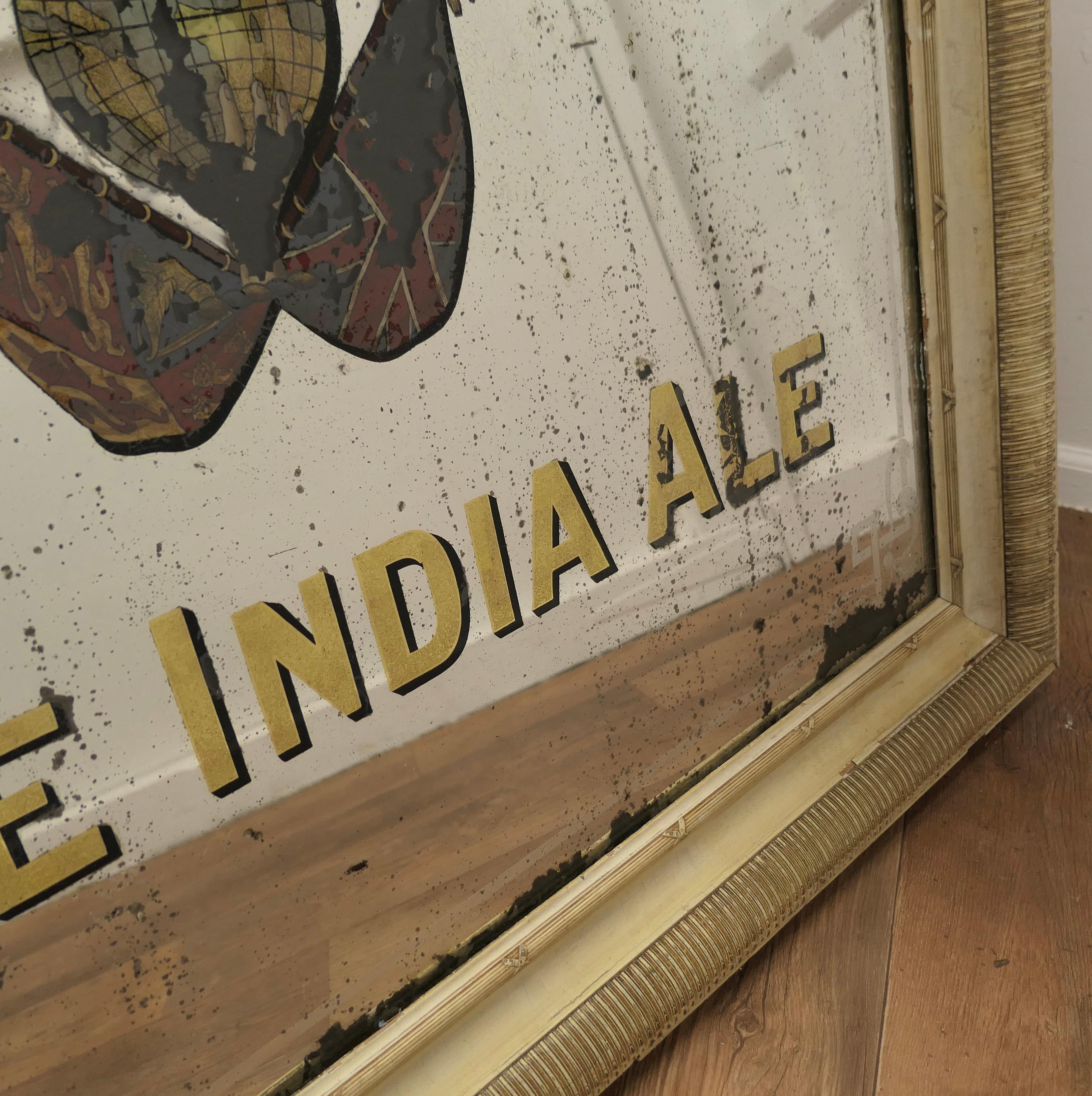 XIXe siècle Grand miroir publicitaire pour la bière indienne McEwan's Pale, miroir d'enseigne de pub pour McEwans  en vente