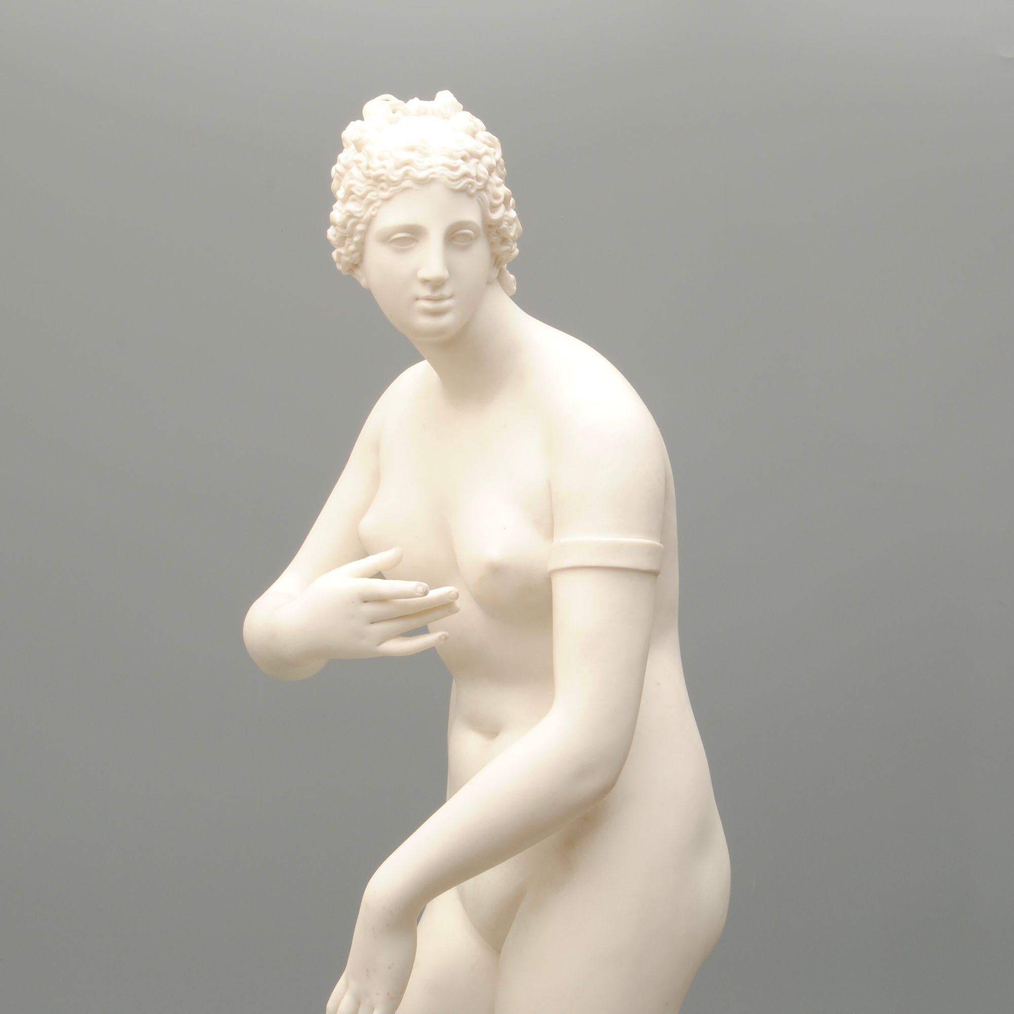 European Large Mid 19th Century Parian Figure of Diana For Sale