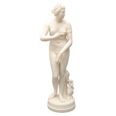 Large Mid 19th Century Parian Figure of Diana