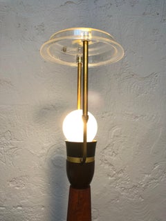 Large Mid-Century Tripod Table Lamp in Teak