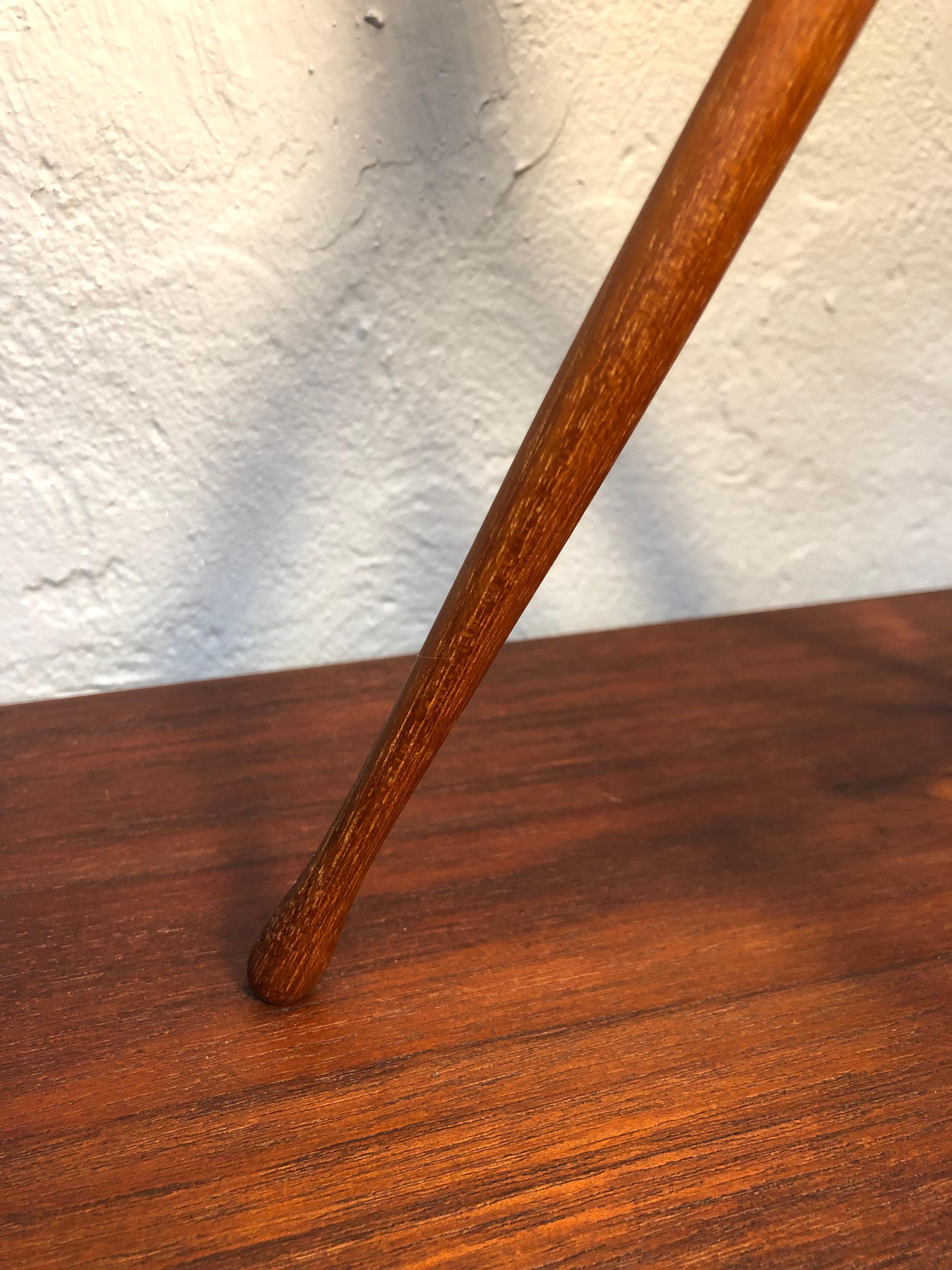 Mid-20th Century Large Mid-Century Tripod Table Lamp in Teak For Sale