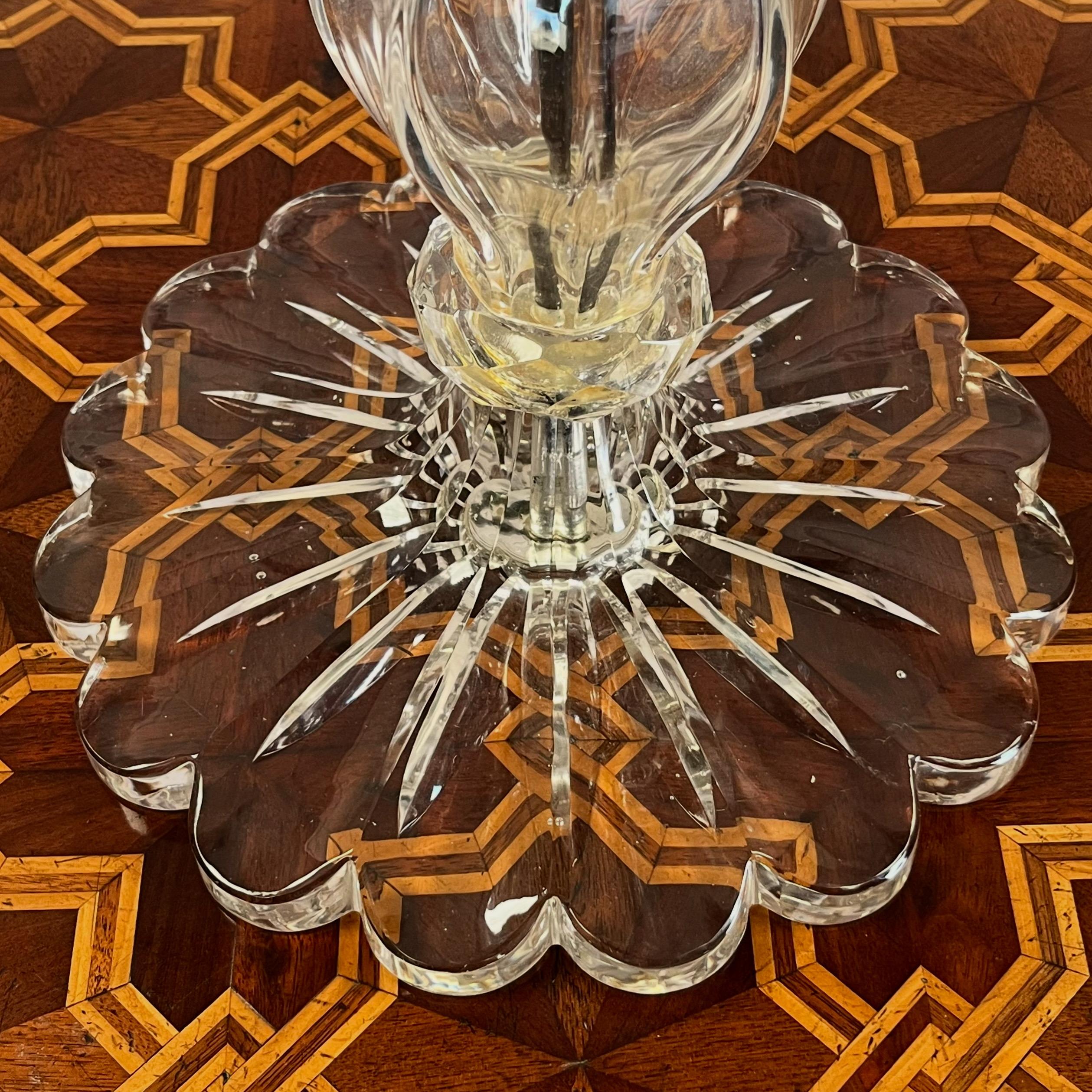 20th Century A Large Mid Twentieth Century Glass Lamp For Sale