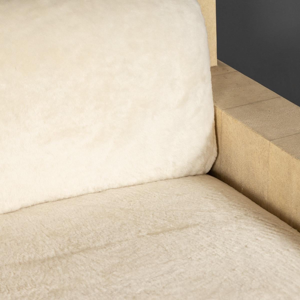 Large Modern Shagreen Panelled Sofa by R&Y Augoust 5