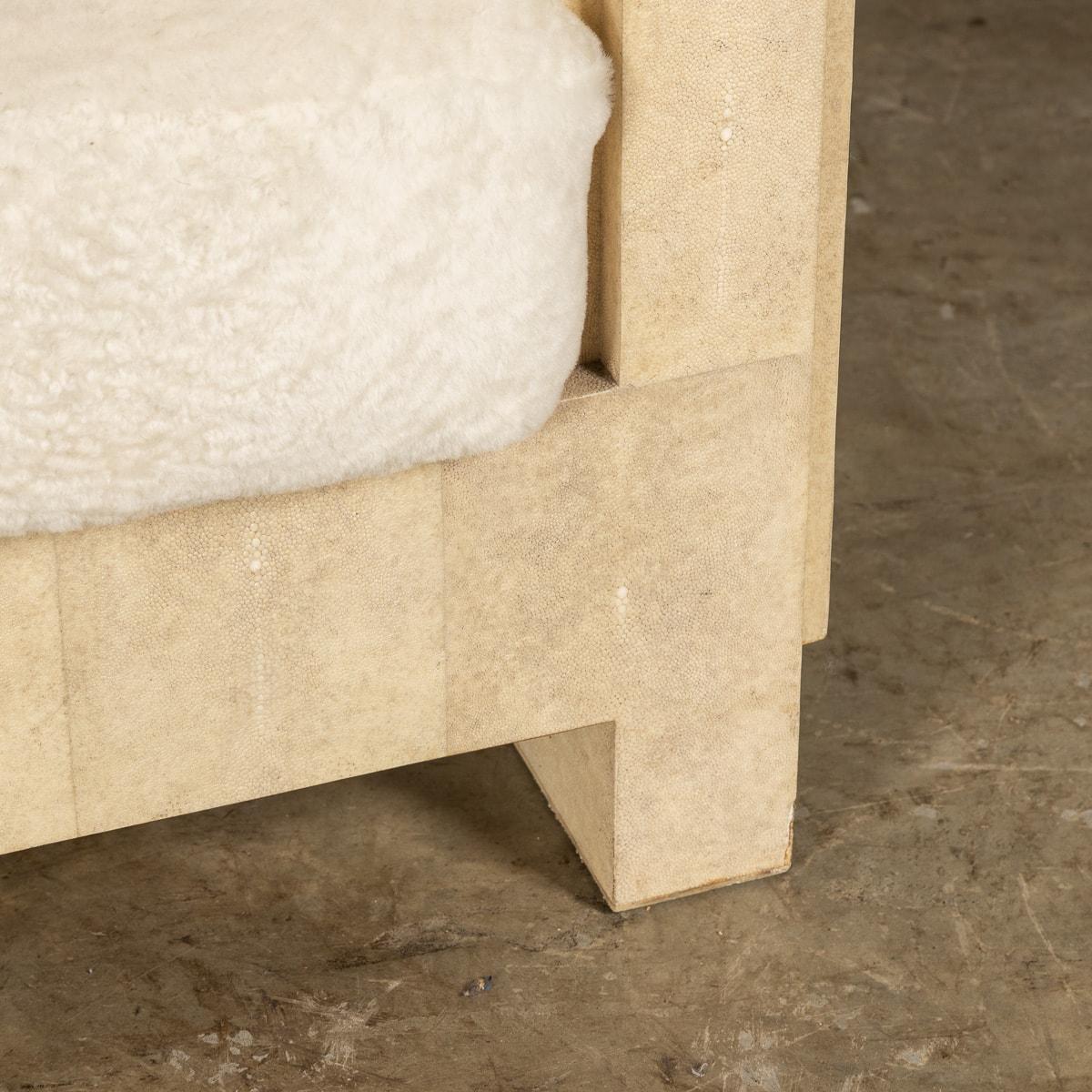 Large Modern Shagreen Panelled Sofa by R&Y Augoust 8