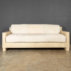 Large Modern Shagreen Panelled Sofa by R&Y Augoust