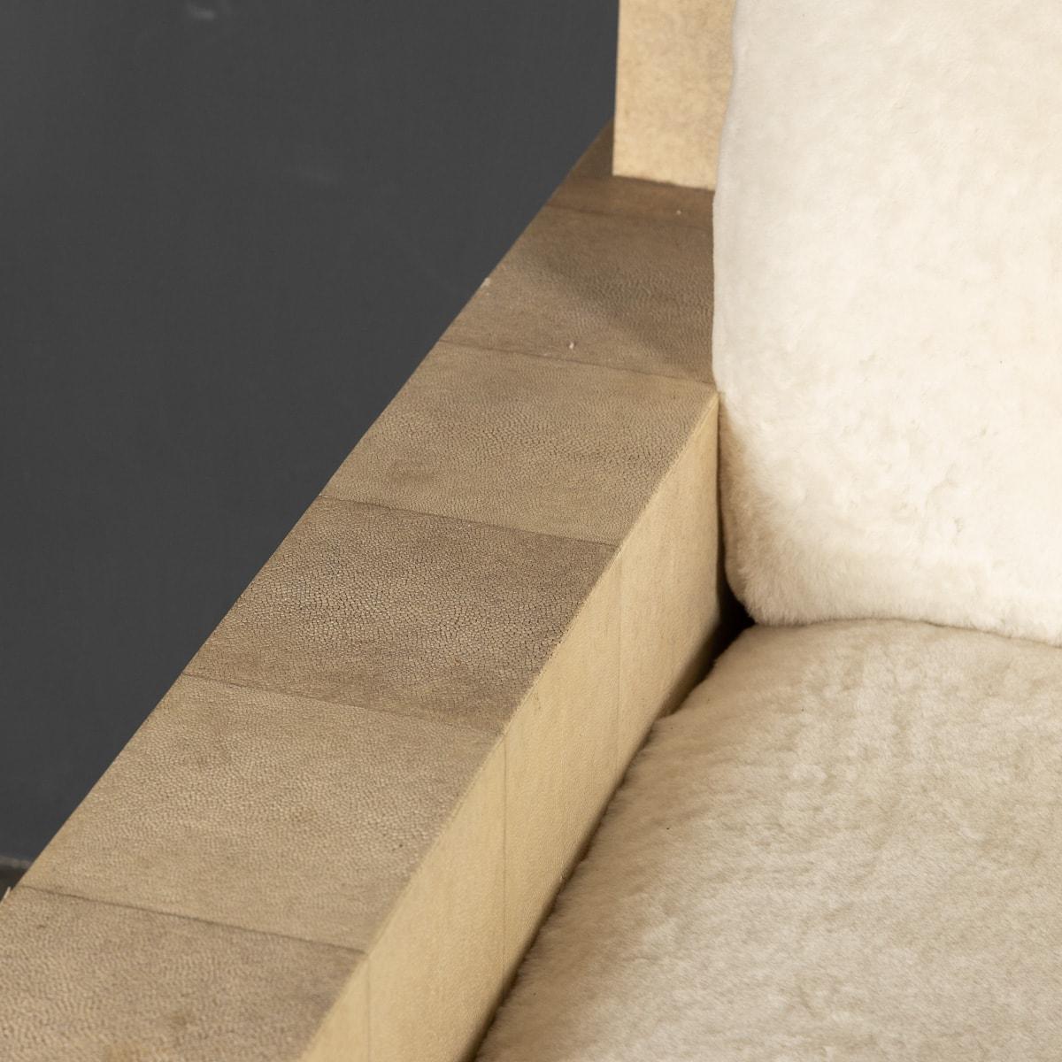 Large Modern Shagreen Panelled Sofa by R&Y Augoust 3