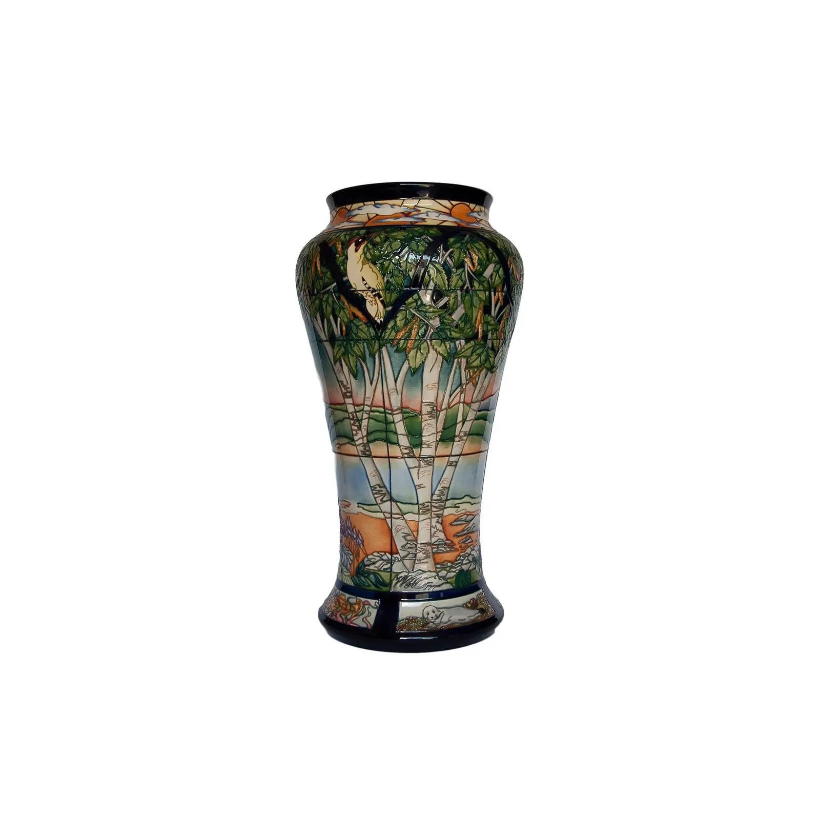 Arts and Crafts Large Moorcroft 'Parramore' Vase by Rachel Bishop, 2002