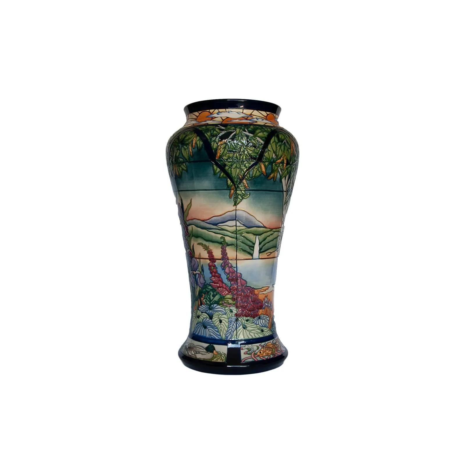 English Large Moorcroft 'Parramore' Vase by Rachel Bishop, 2002