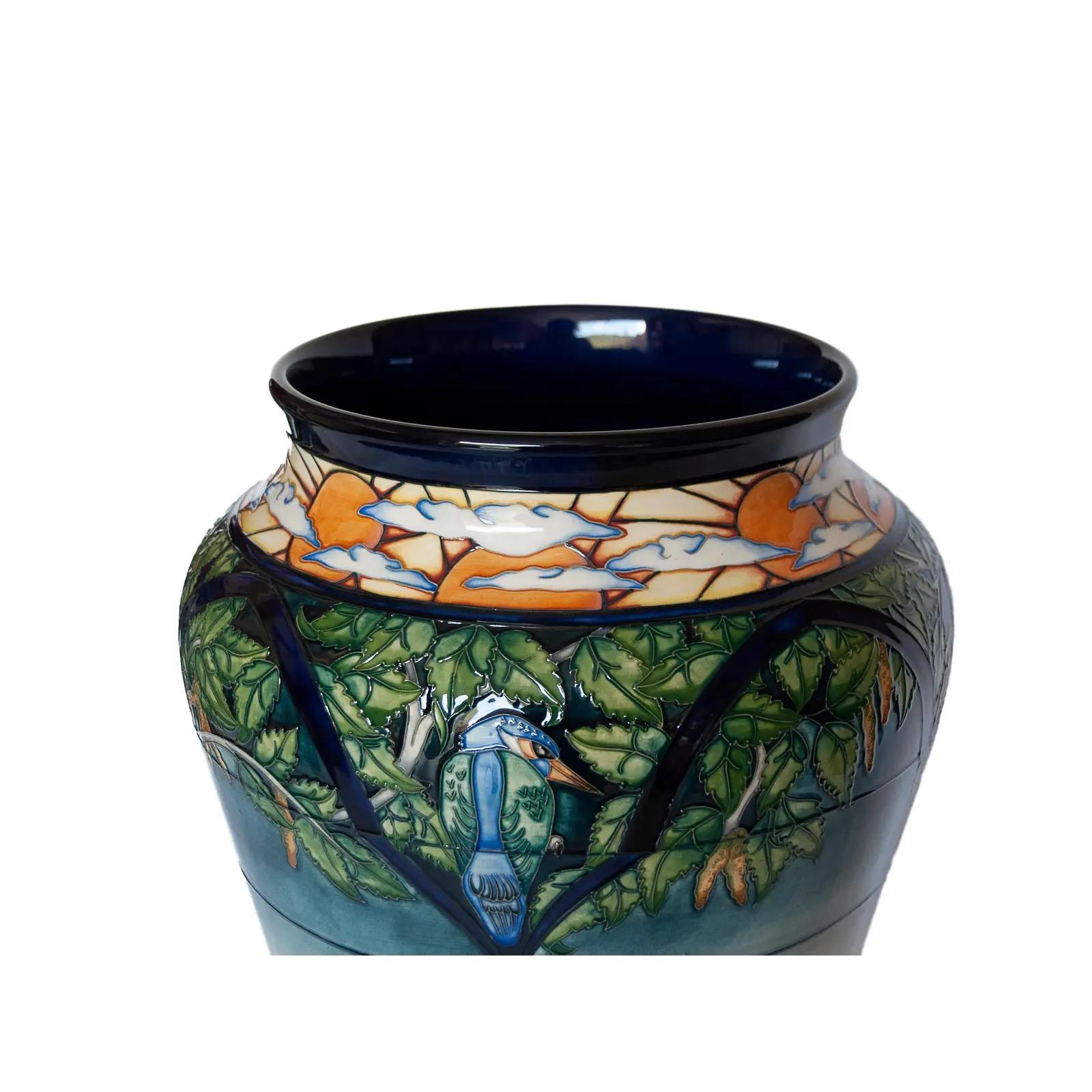 Molded Large Moorcroft 'Parramore' Vase by Rachel Bishop, 2002