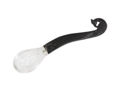 A large Mughal serving spoon carved from natural rock crystal and crystal