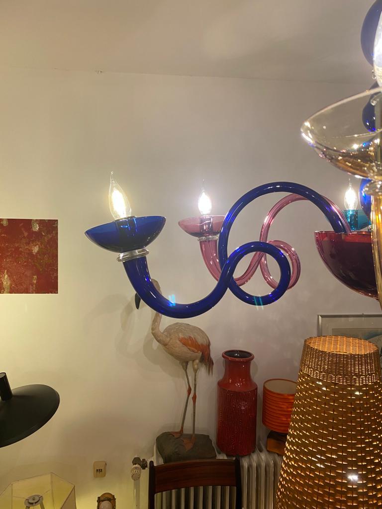 Large Murano 1980s Ponti Style Chandelier, Pantalica from VeArt/Artemide, Italy 2