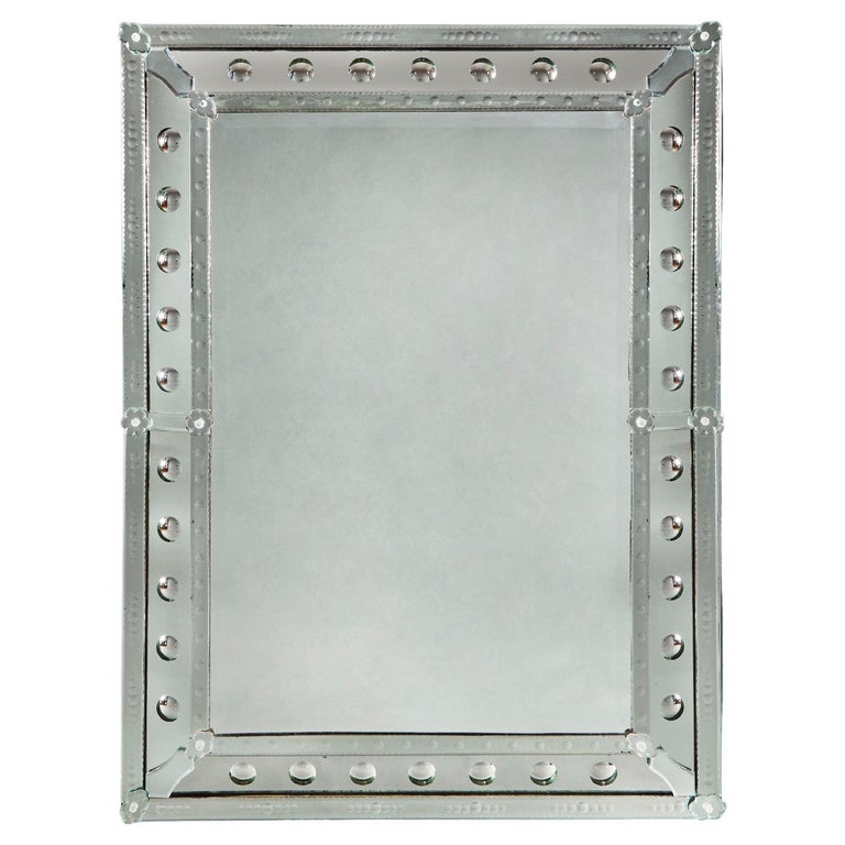 Un grand miroir en verre de Murano En vente sur 1stDibs