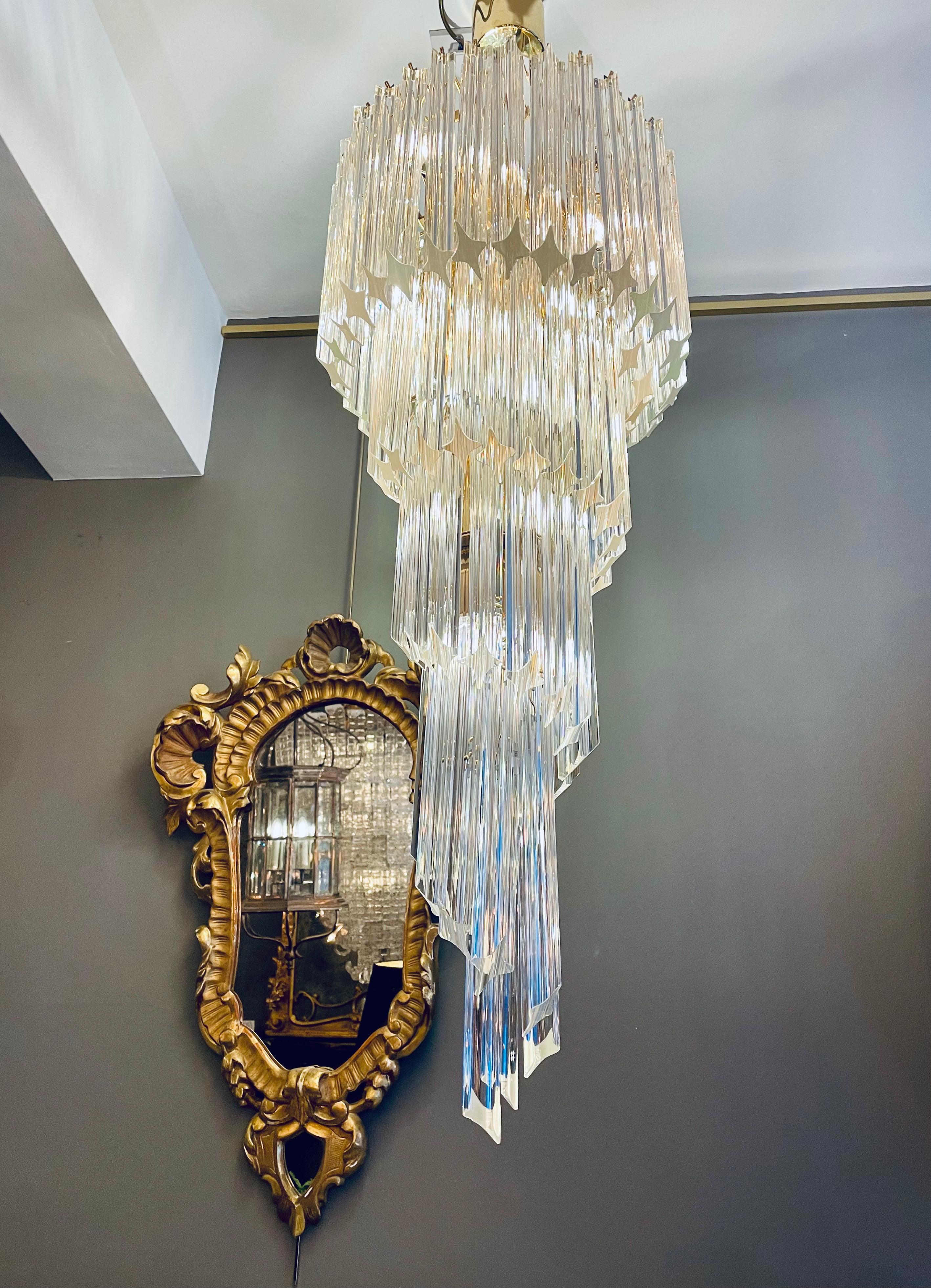 Large Murano Spiral Chandelier 4