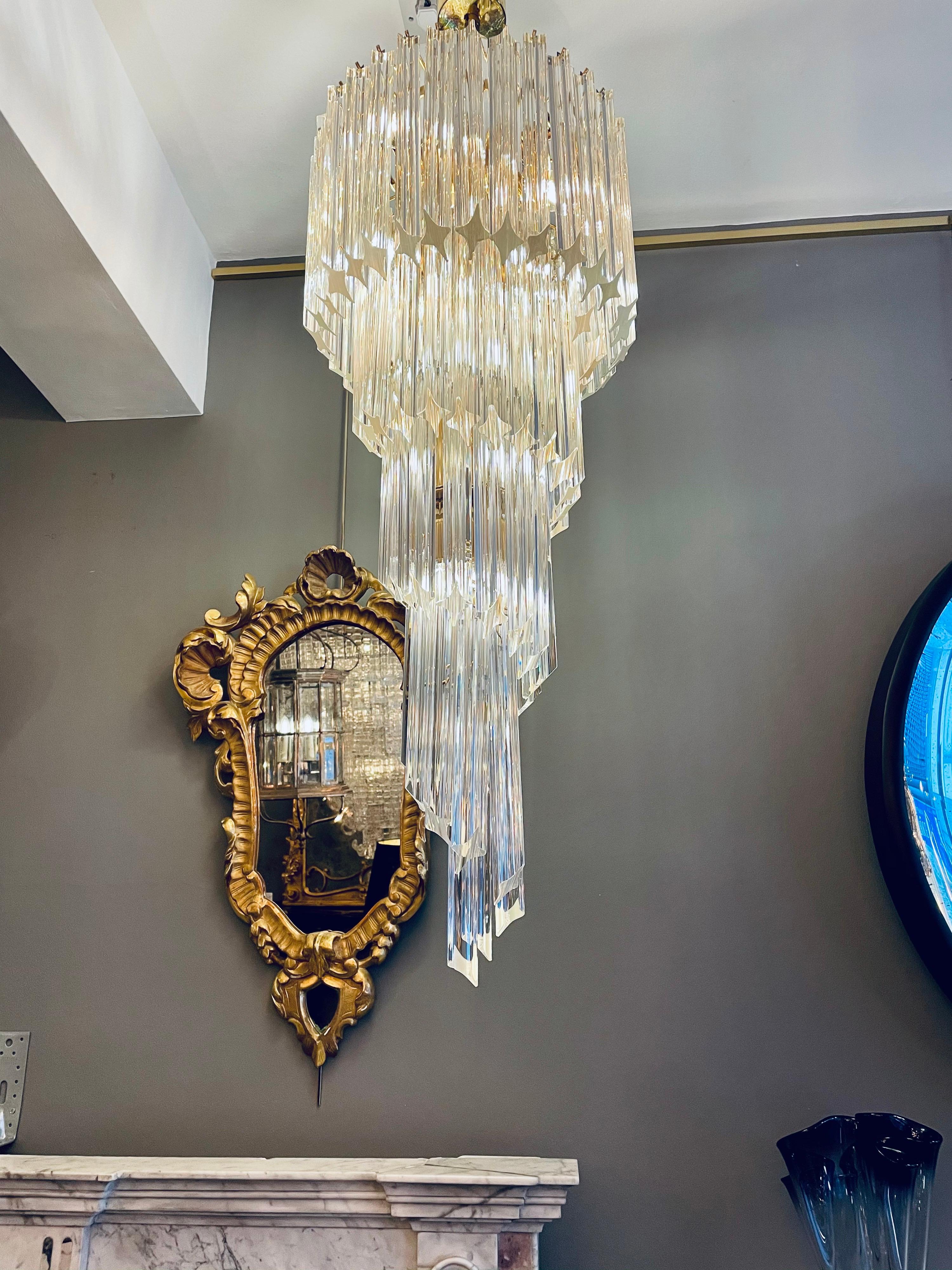 Large Murano Spiral Chandelier 6