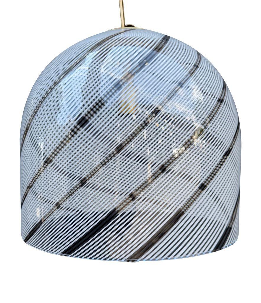 Gran lámpara colgante Tessuto de cristal de Murano, de Venini en venta 5