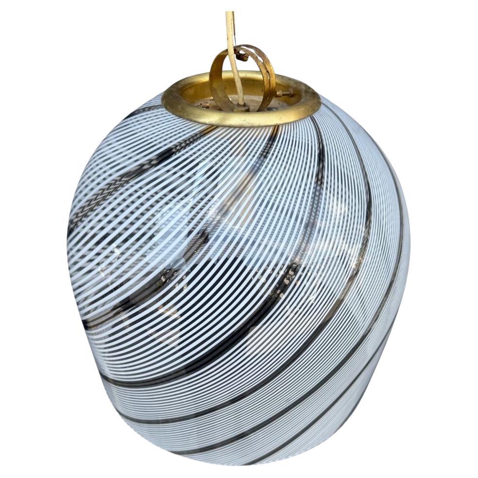 Gran lámpara colgante Tessuto de cristal de Murano, de Venini