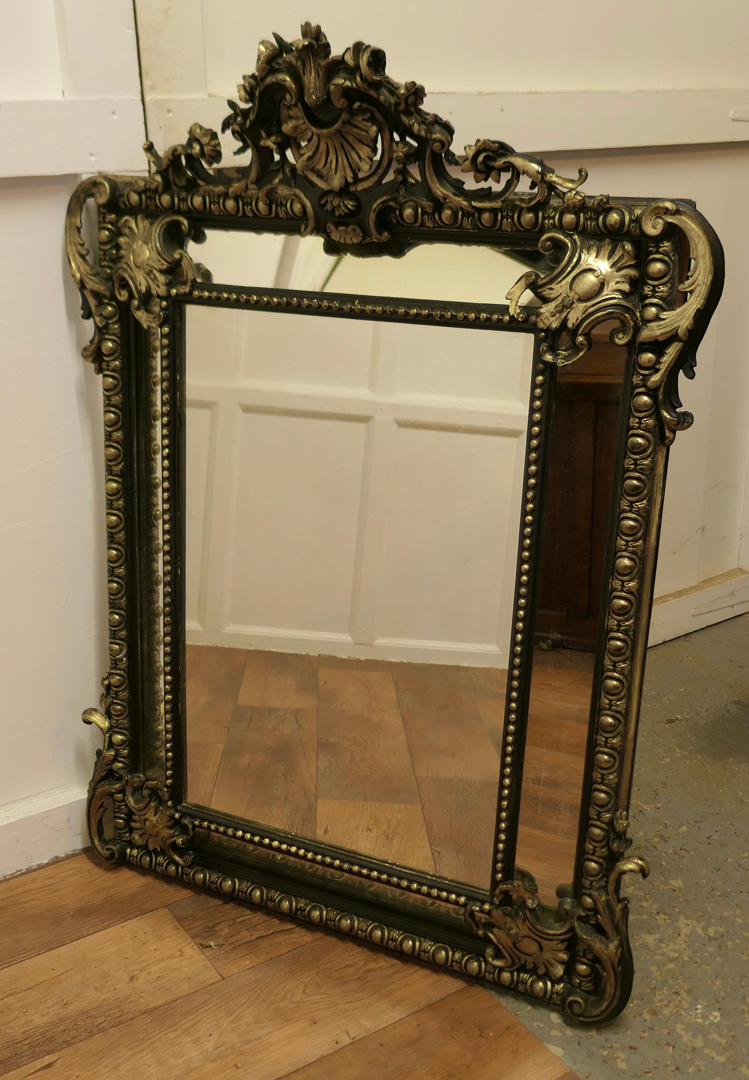 A Large Napoleon III French Cushion Mirror    In Good Condition For Sale In Chillerton, Isle of Wight
